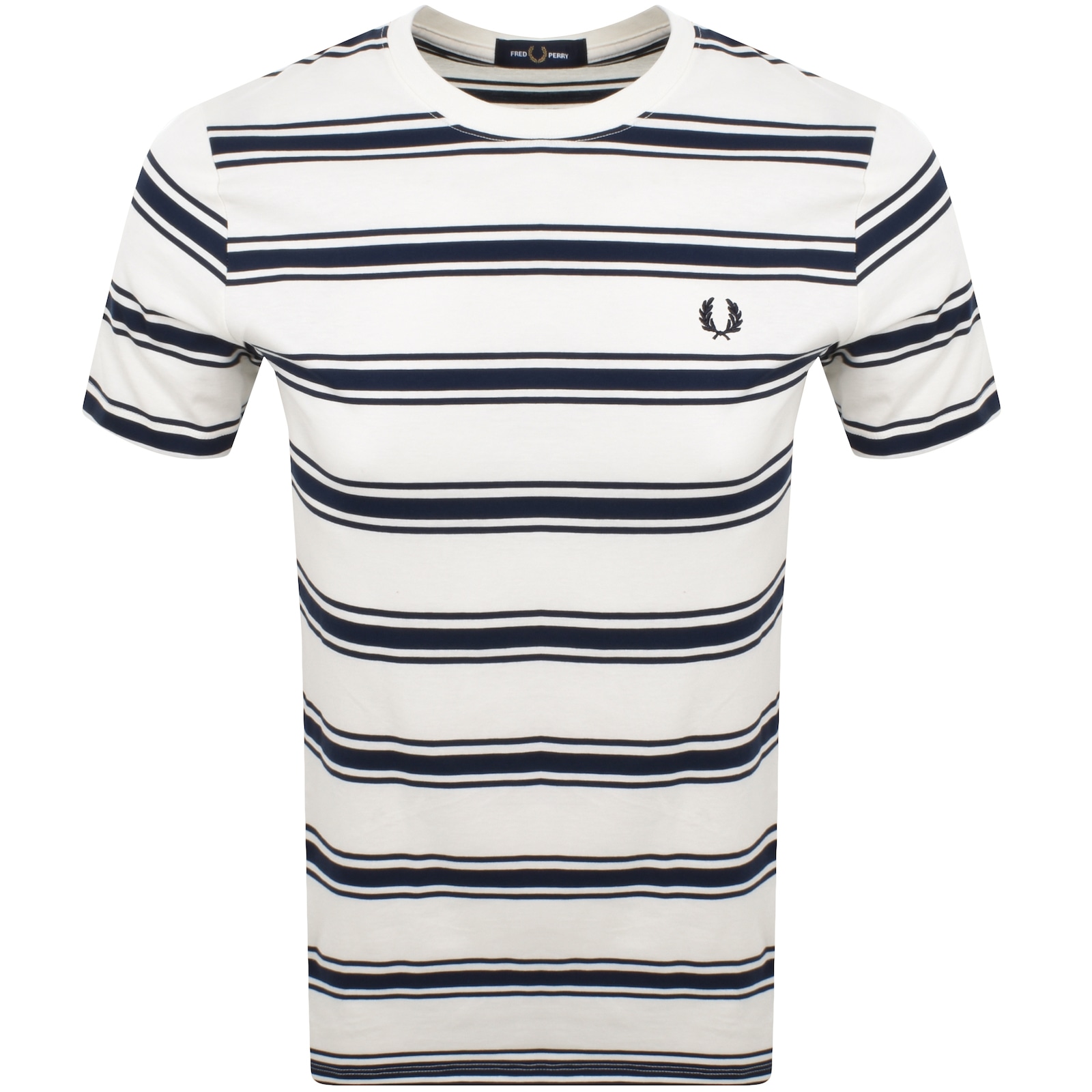 Fred Perry Sport Fine Stripe T Shirt Cream In Cream