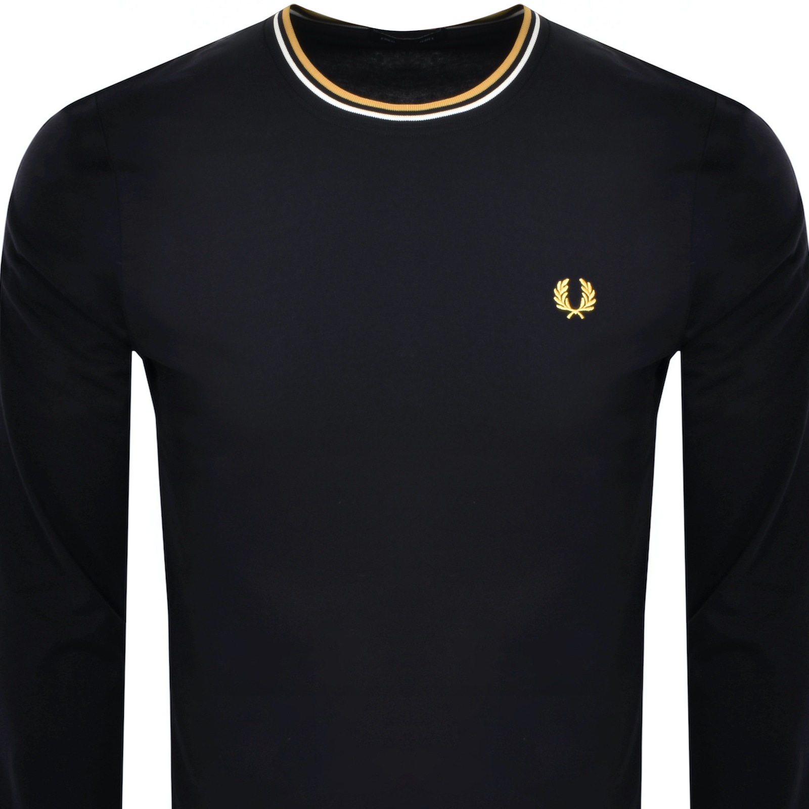 Fred Perry Twin Tipped Long Sleeved T Shirt Navy In Navy