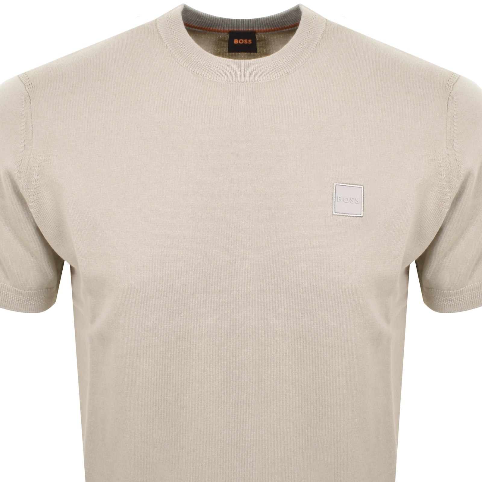Boss Casual Boss Kanache Knit T Shirt Light Beige In Beige