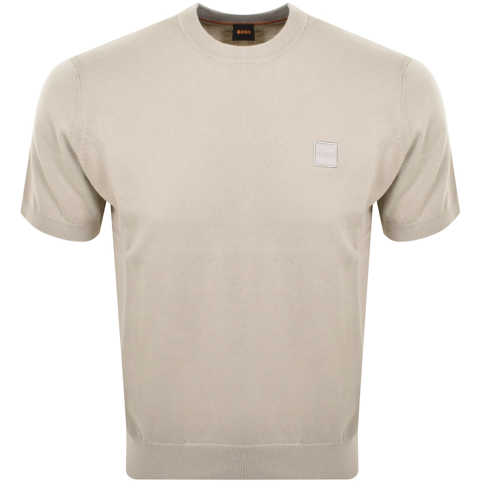 Boss Casual Boss Kanache Knit T Shirt Light Beige In Beige
