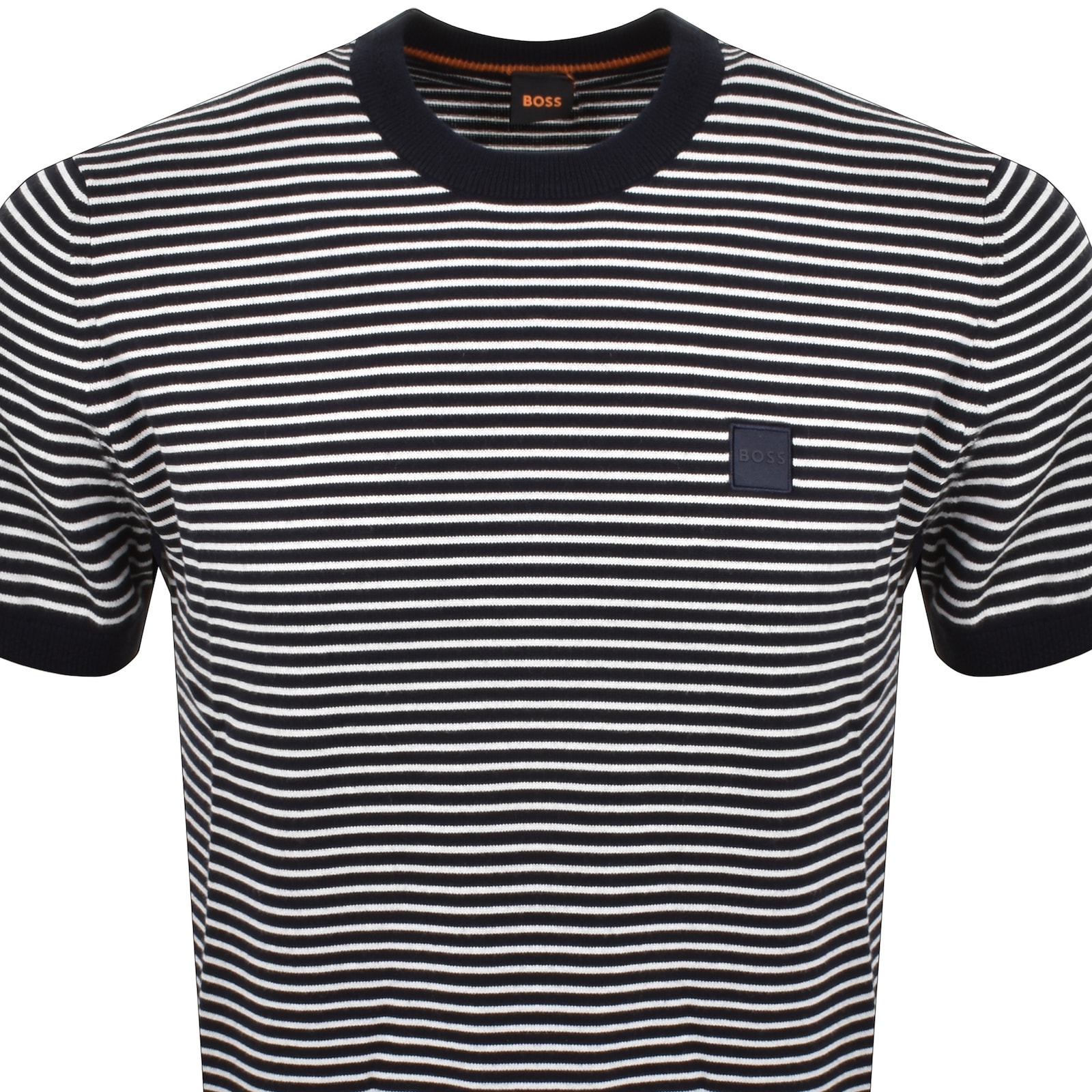 Boss Casual Boss Kanache Knit T Shirt Light Dark Blue In Navy