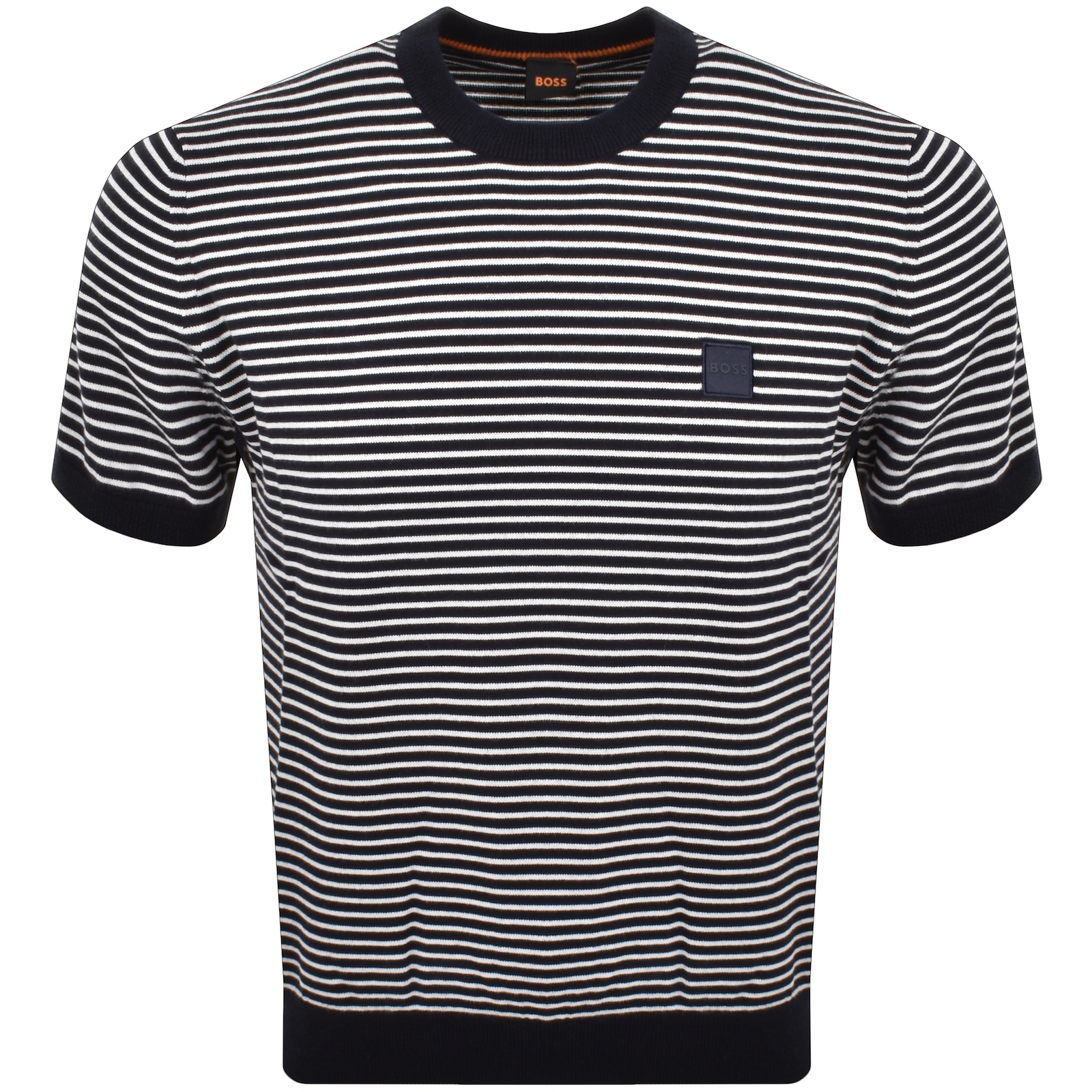 Boss Casual Boss Kanache Knit T Shirt Light Dark Blue In Navy