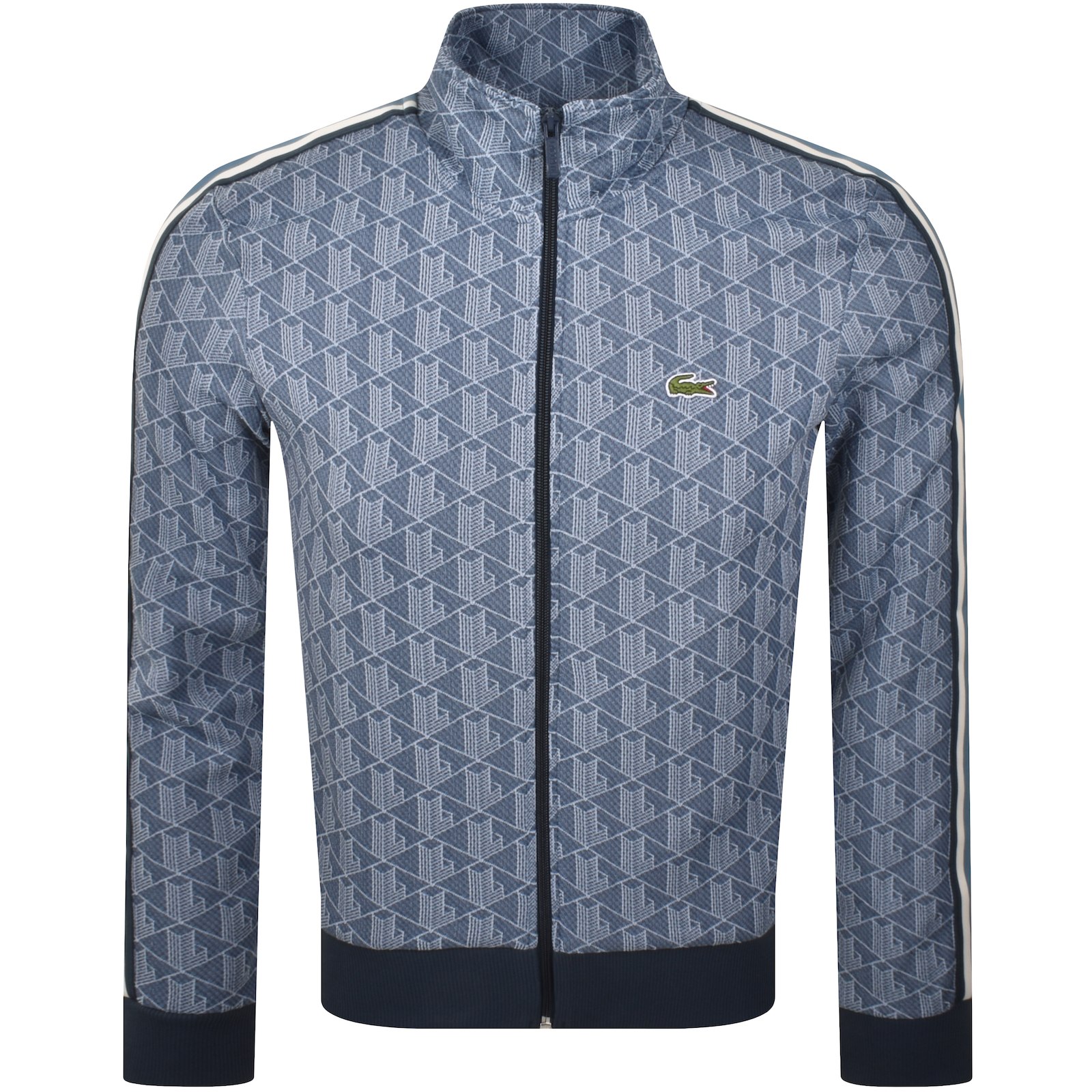 Shop Lacoste Full Zip Sweatshirt Blue