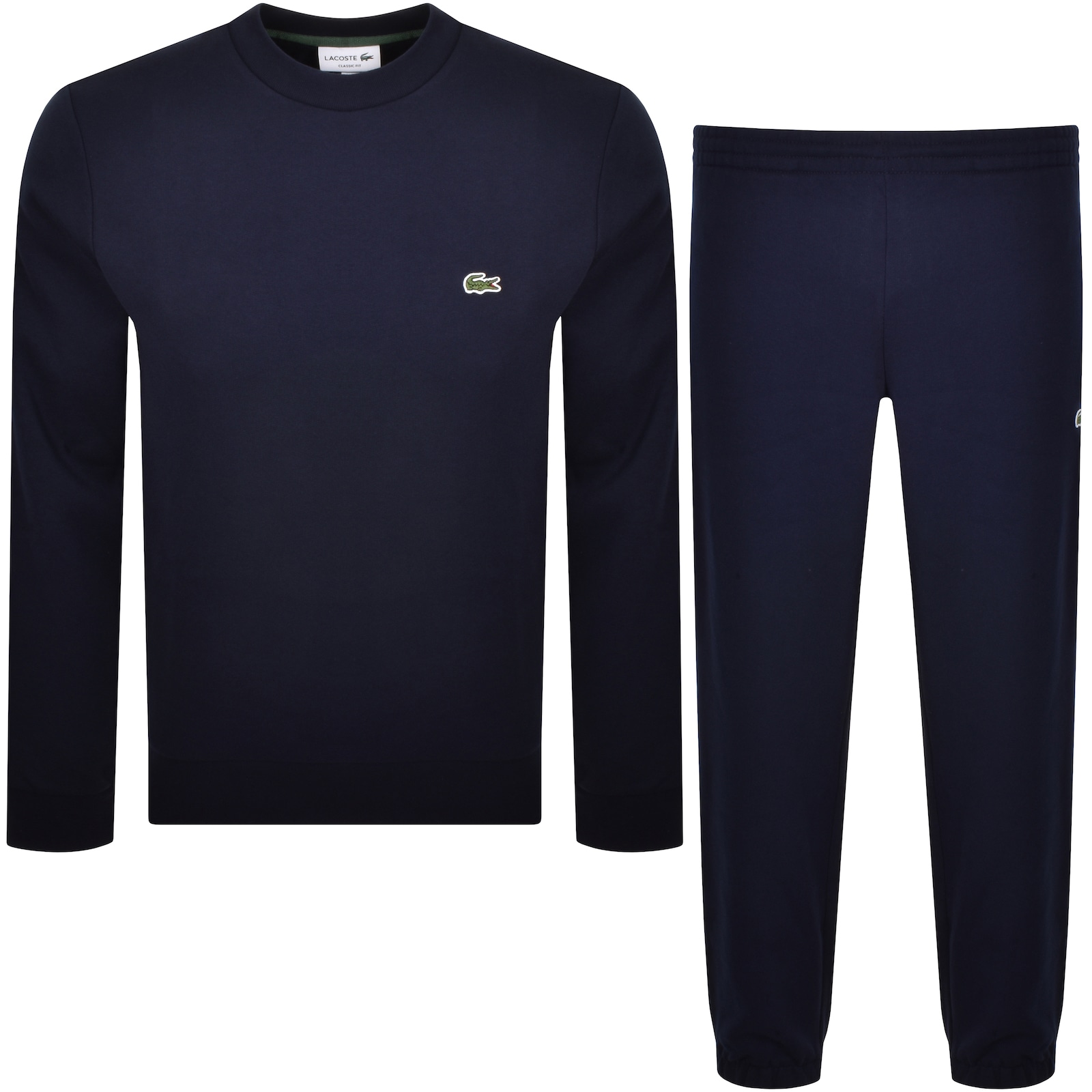 Lacoste Crew Neck Tracksuit Navy In Blue