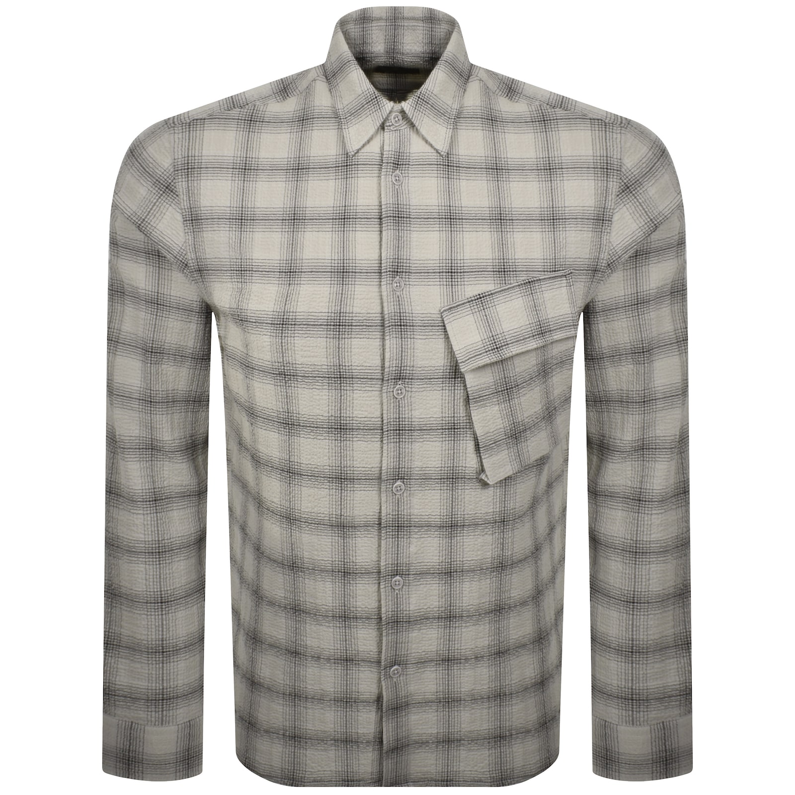 Belstaff Scale Long Sleeved Shirt Grey In Grey