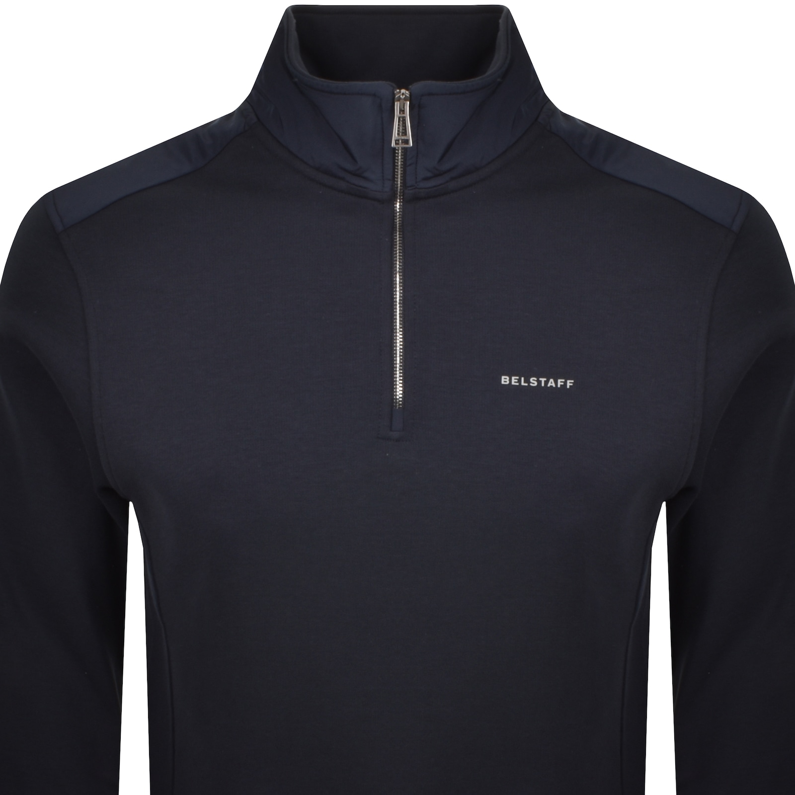 Belstaff Alloy Quarter Zip Sweatshirt Navy In Navy