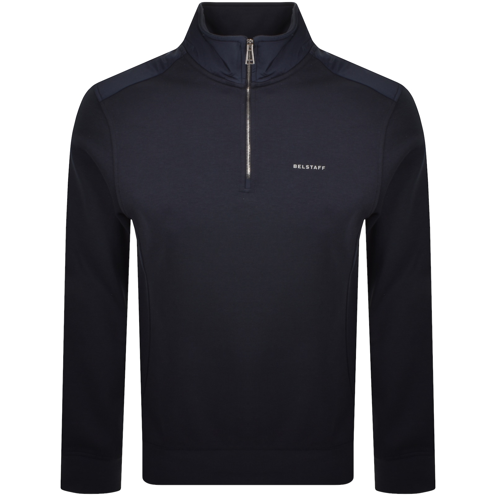 Belstaff Alloy Quarter Zip Sweatshirt Navy In Navy