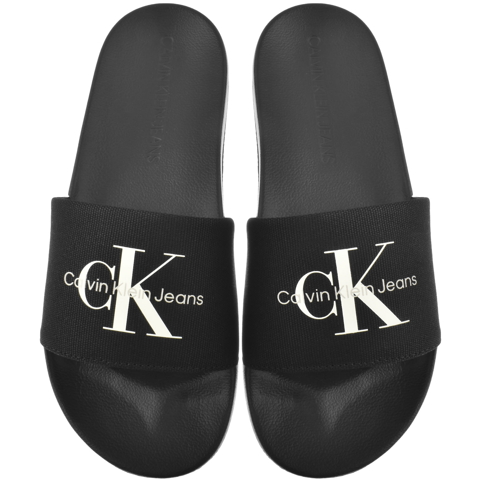 CALVIN KLEIN CALVIN KLEIN JEANS MONOGRAM CV SLIDERS BLACK