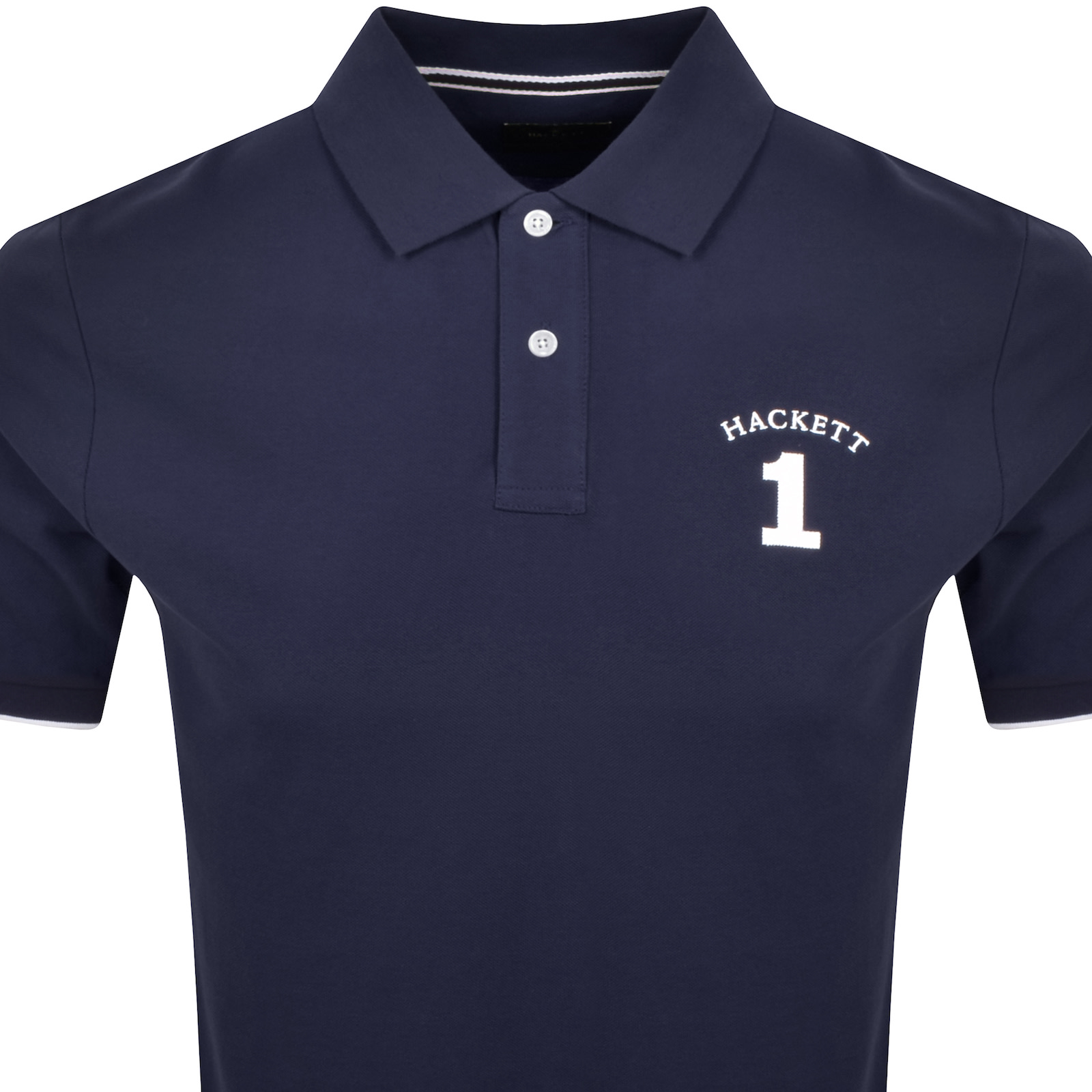 HACKETT HACKETT HERITAGE NUMBER POLO T SHIRT INK BLUE