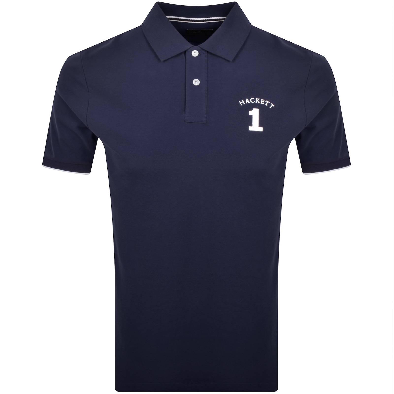 HACKETT HACKETT HERITAGE NUMBER POLO T SHIRT INK BLUE