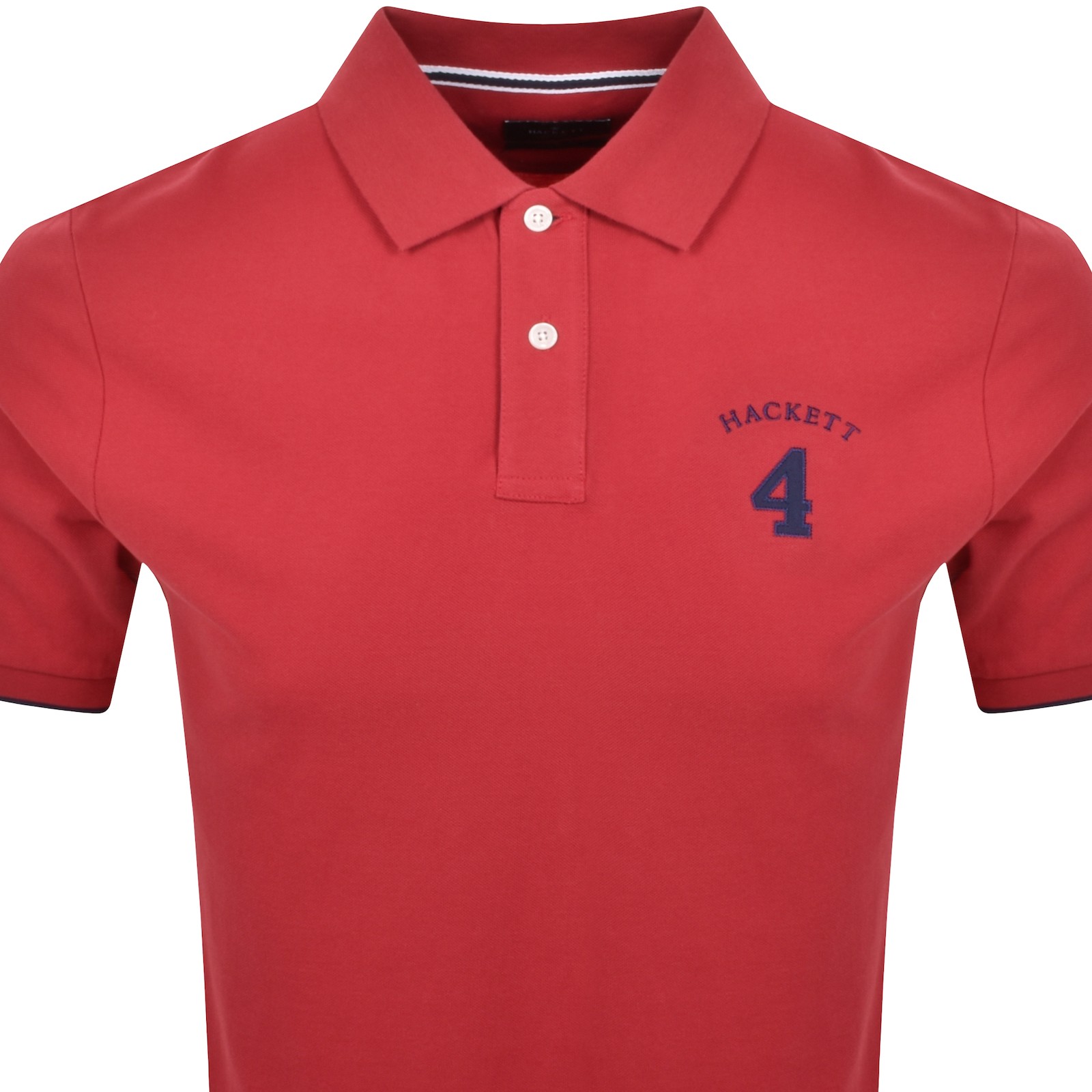 HACKETT HACKETT HERITAGE NUMBER POLO T SHIRT POP RED