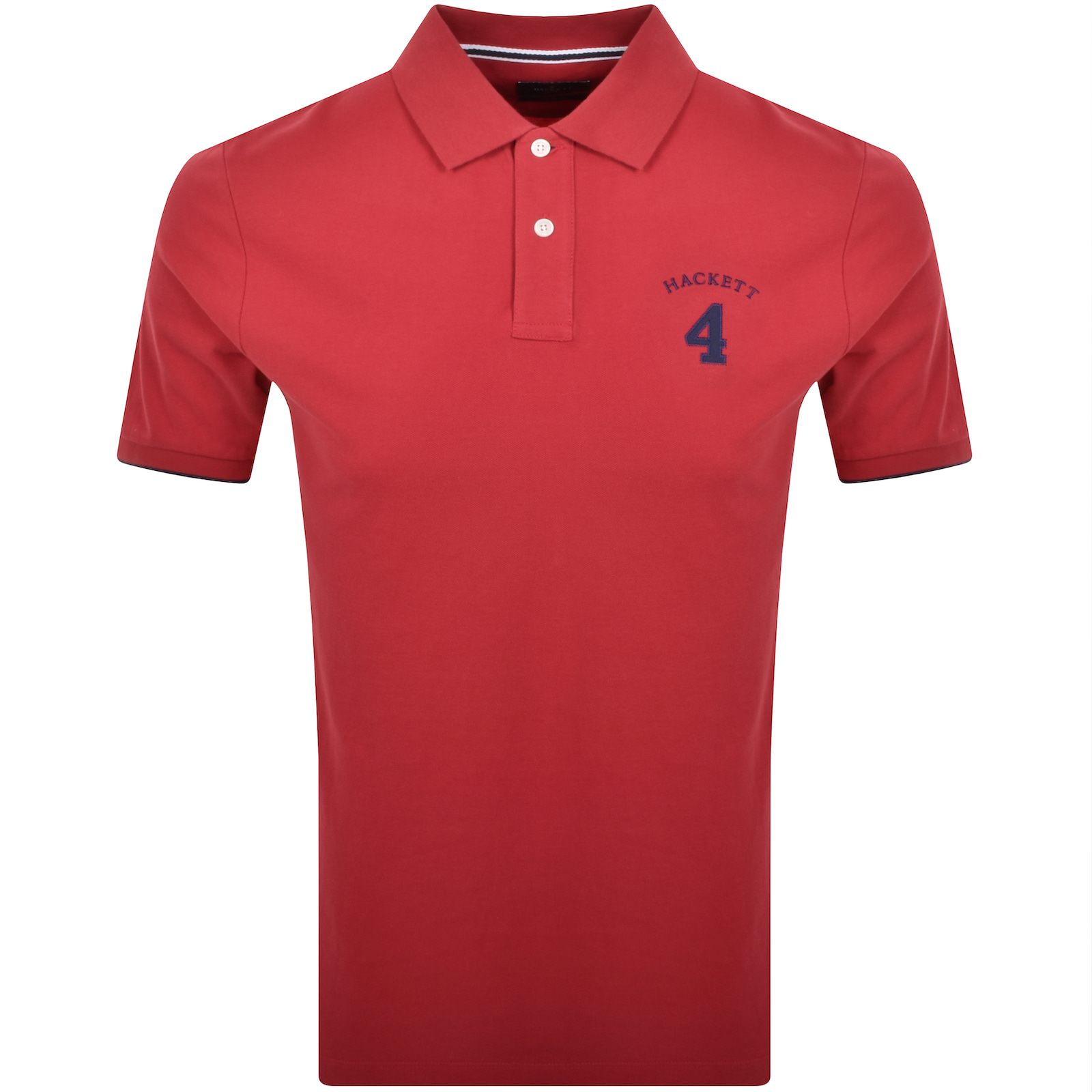 HACKETT HACKETT HERITAGE NUMBER POLO T SHIRT POP RED