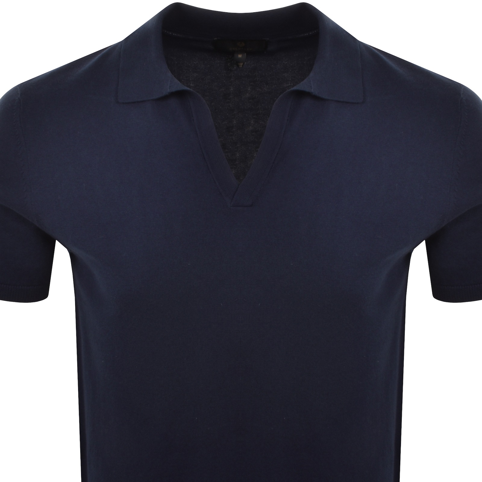 Belstaff Coast Knitted Polo T Shirt Navy In Blue