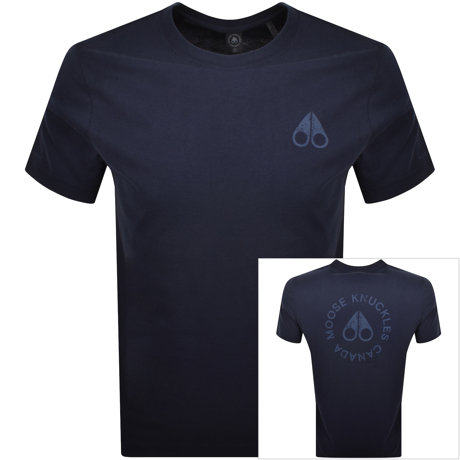 Moose Knuckles Off Island T Shirt Navy In Blue