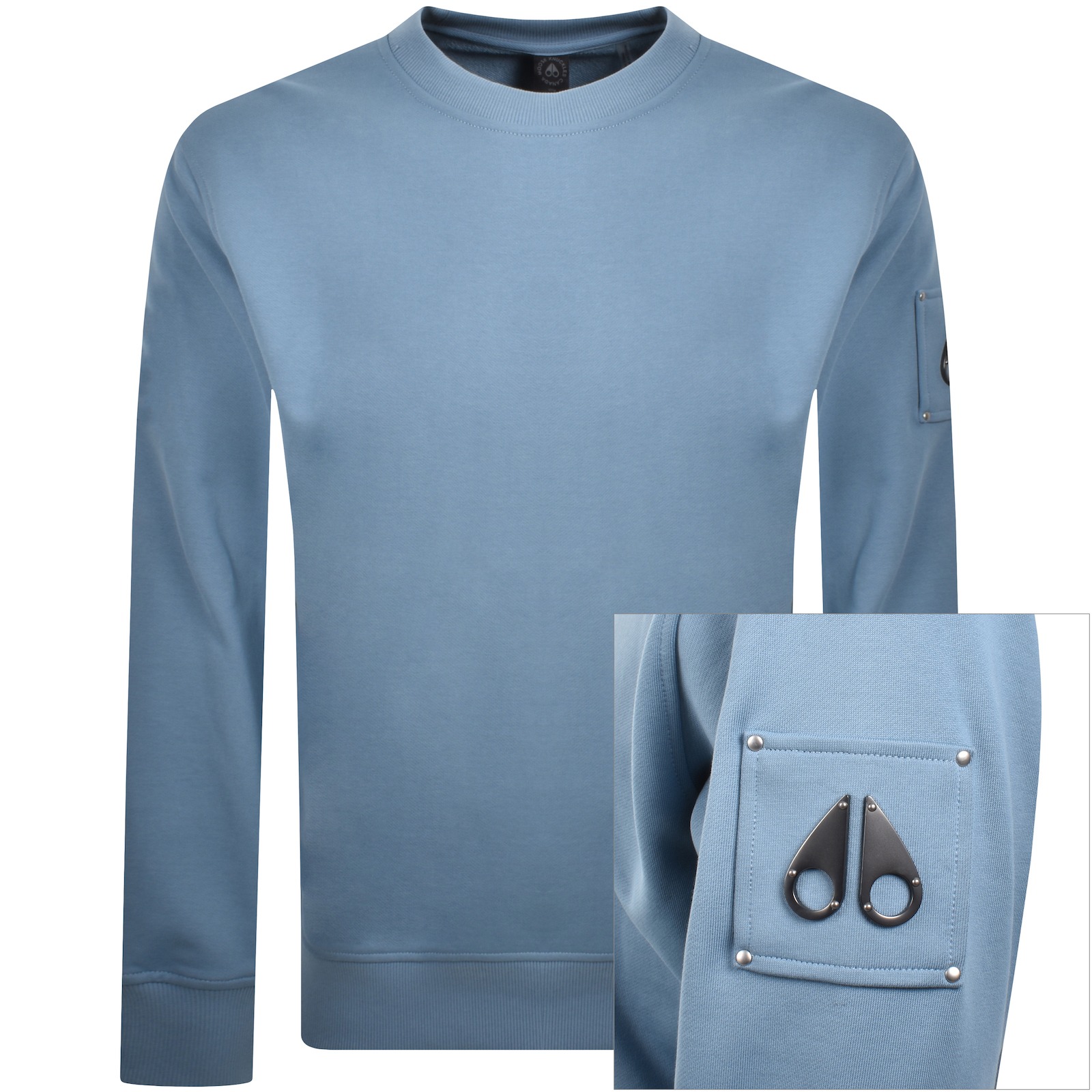 Shop Moose Knuckles Hartsfield Sweatshirt Blue