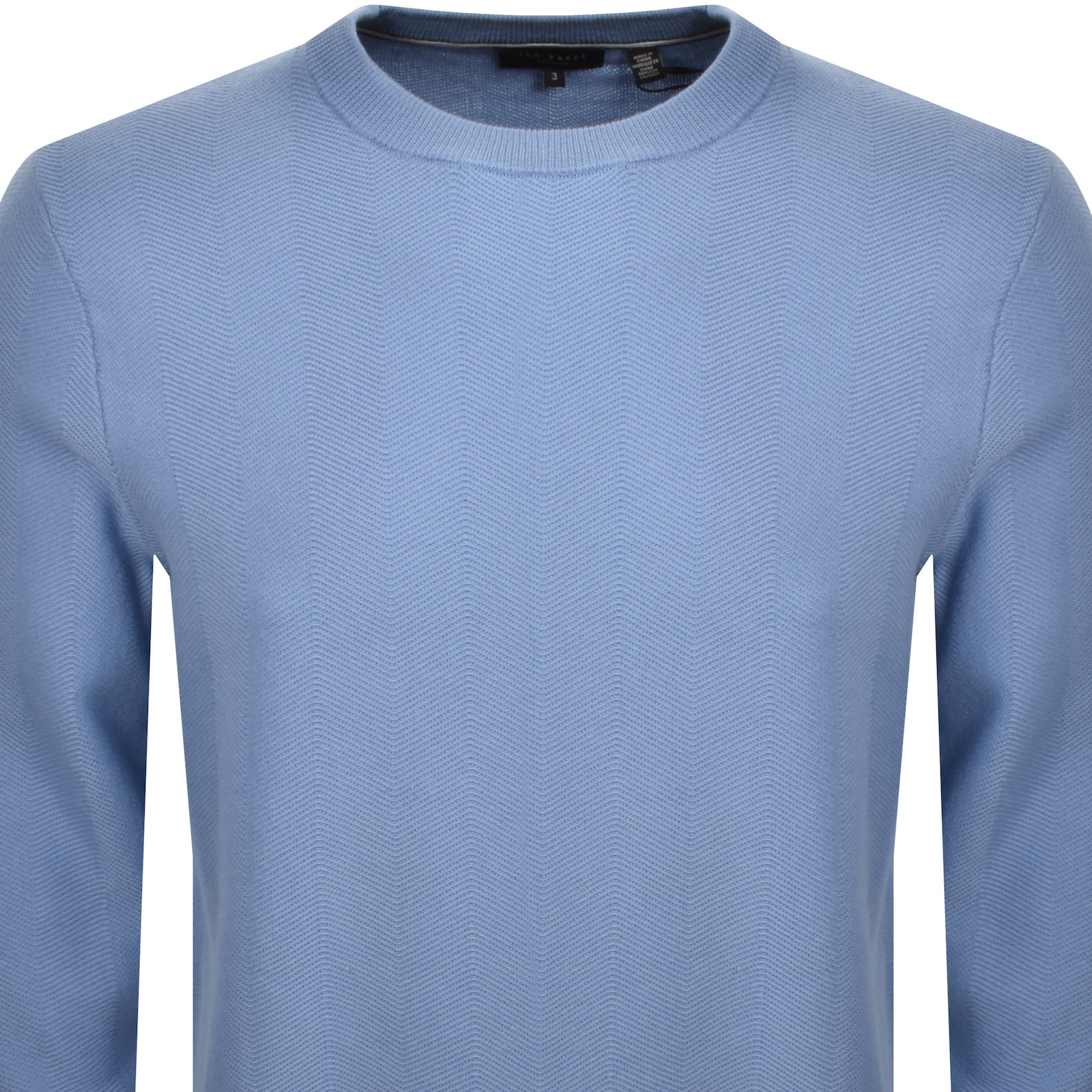 Ted Baker Jamals Herringbone Sweatshirt Blue In Blue