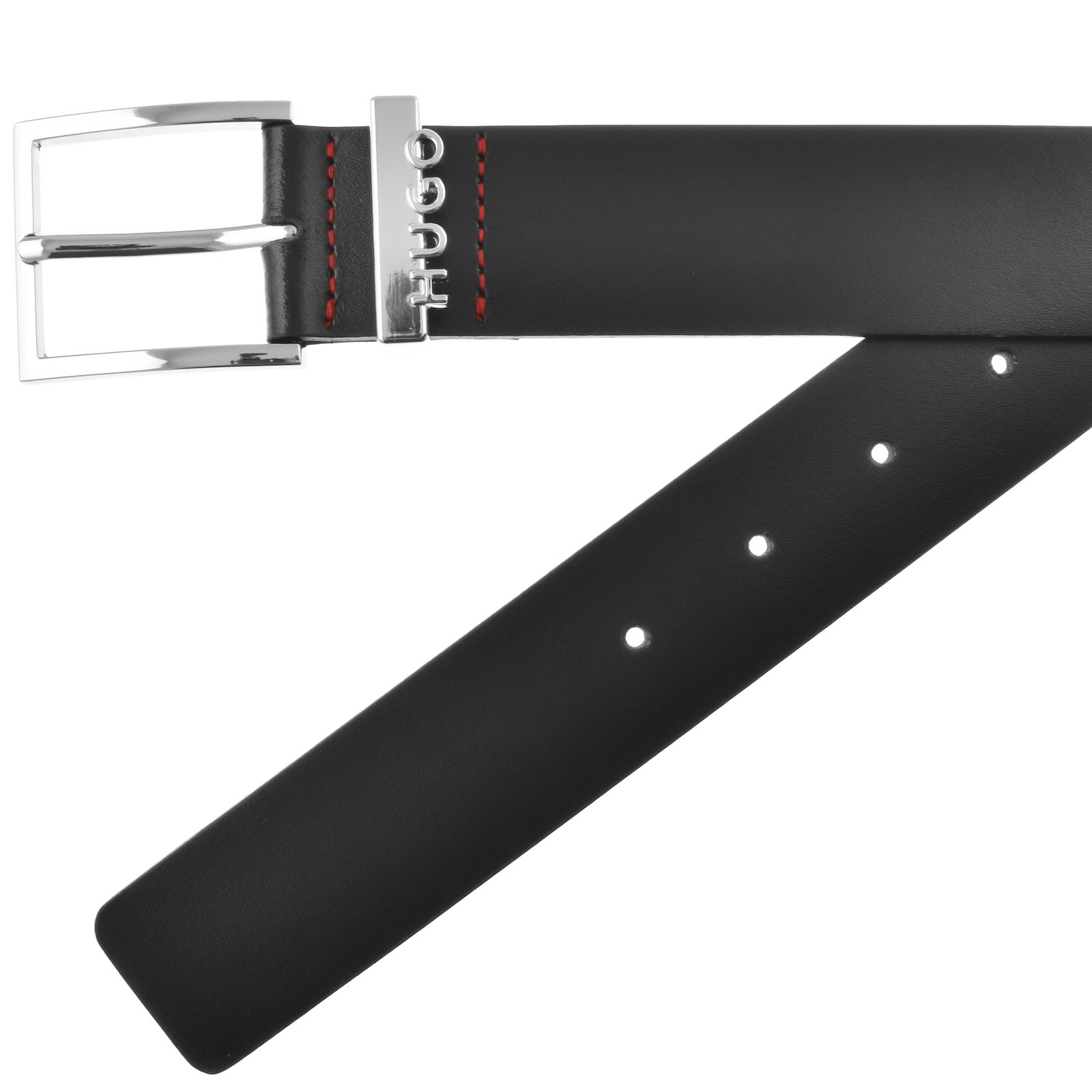 Hugo Boss Hugo Geek Leather Belt Black In Black