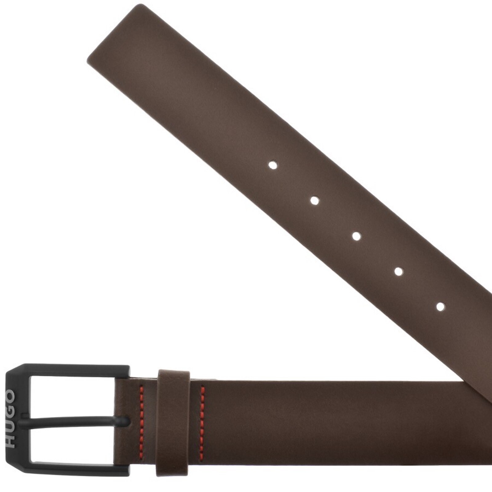 Hugo Boss Hugo Gelio Leather Belt Brown In Brown