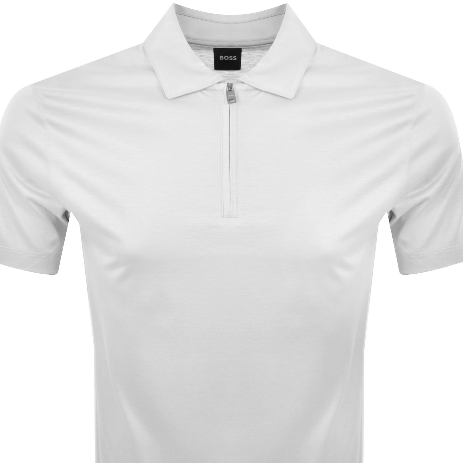 Shop Hugo Boss Boss H Paras 50 Quarter Zip Polo White