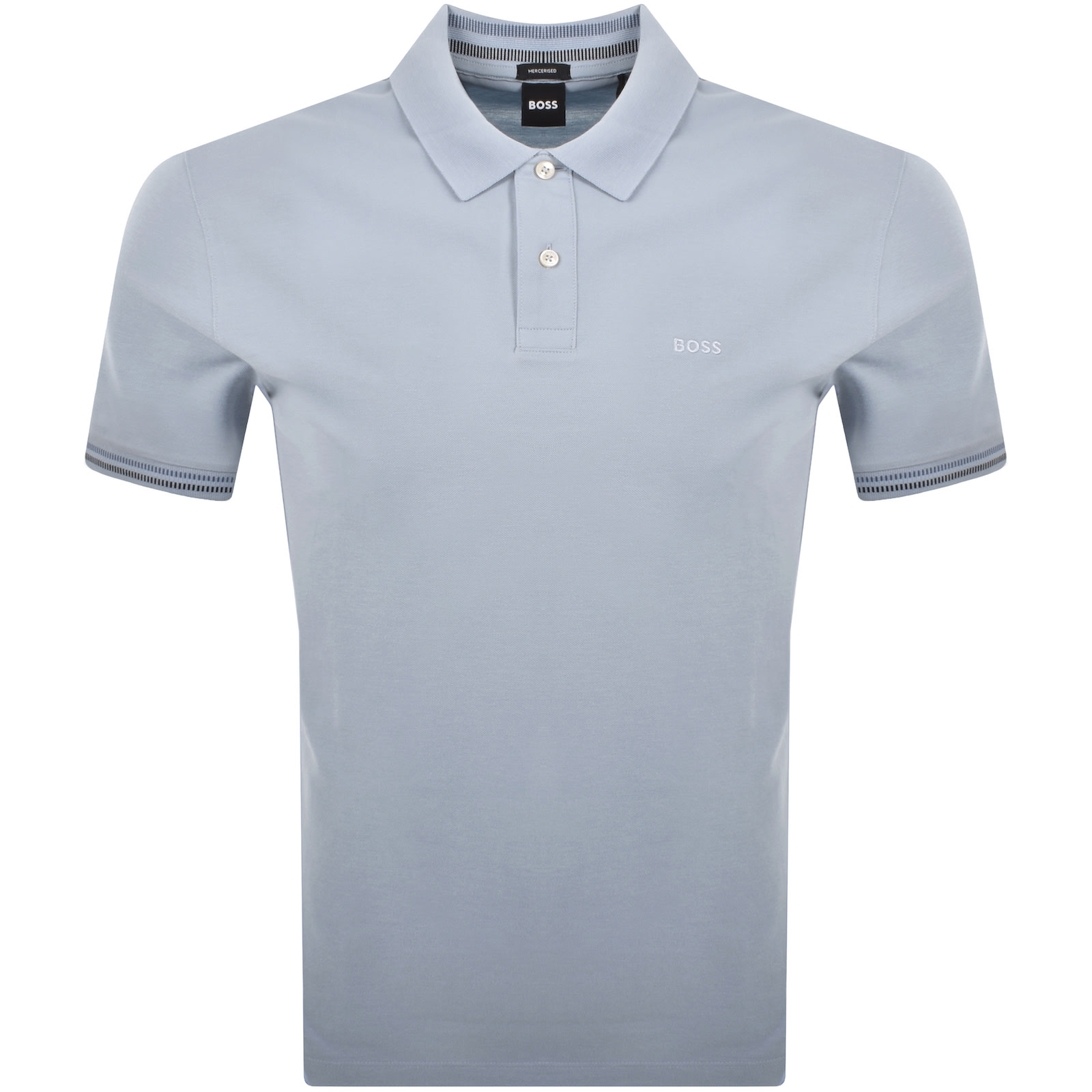 Shop Hugo Boss Boss C Parlay 209 Mercerised Polo Blue