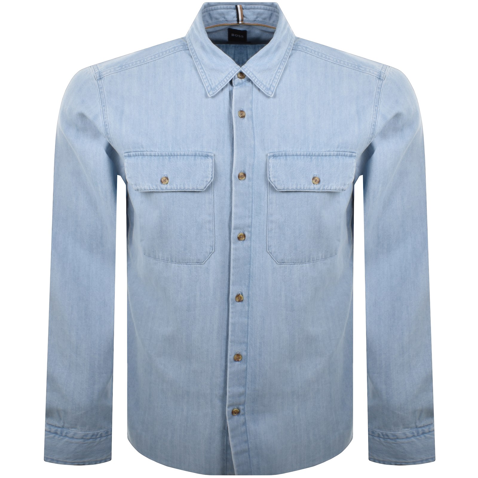 Hugo Boss Boss H Cory Denim Overshirt Light Blue In Blue