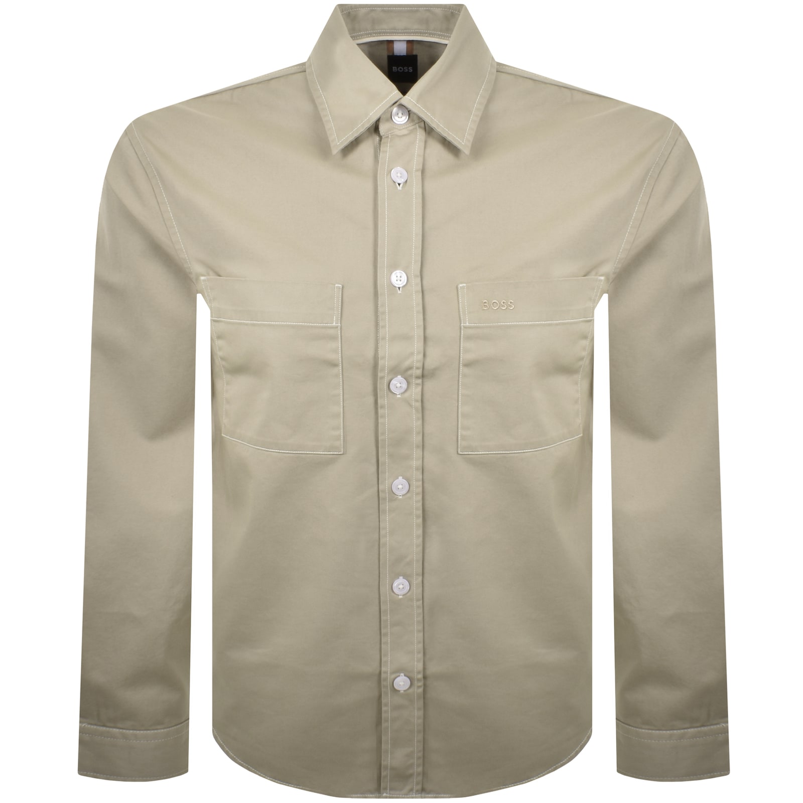 Hugo Boss Boss C Owen Twill Shirt Beige In Beige