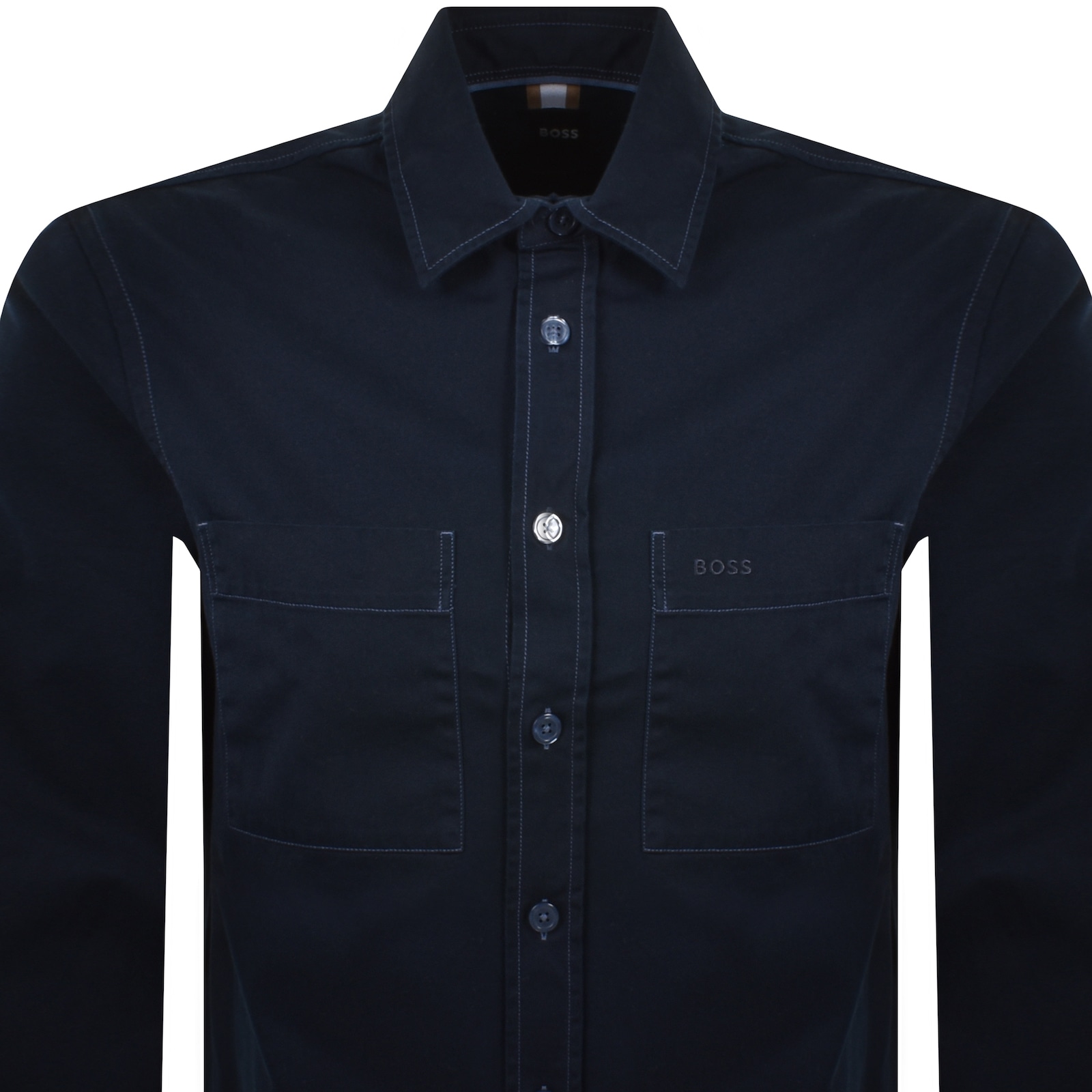 Hugo Boss Boss C Owen Twill Shirt Navy In Navy