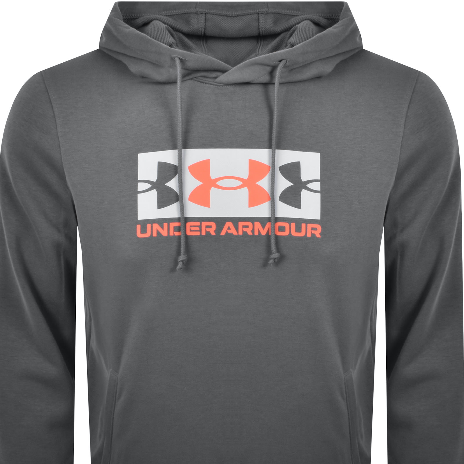 Under Armour Rival Terry Logo Hoodie Grey In Gray