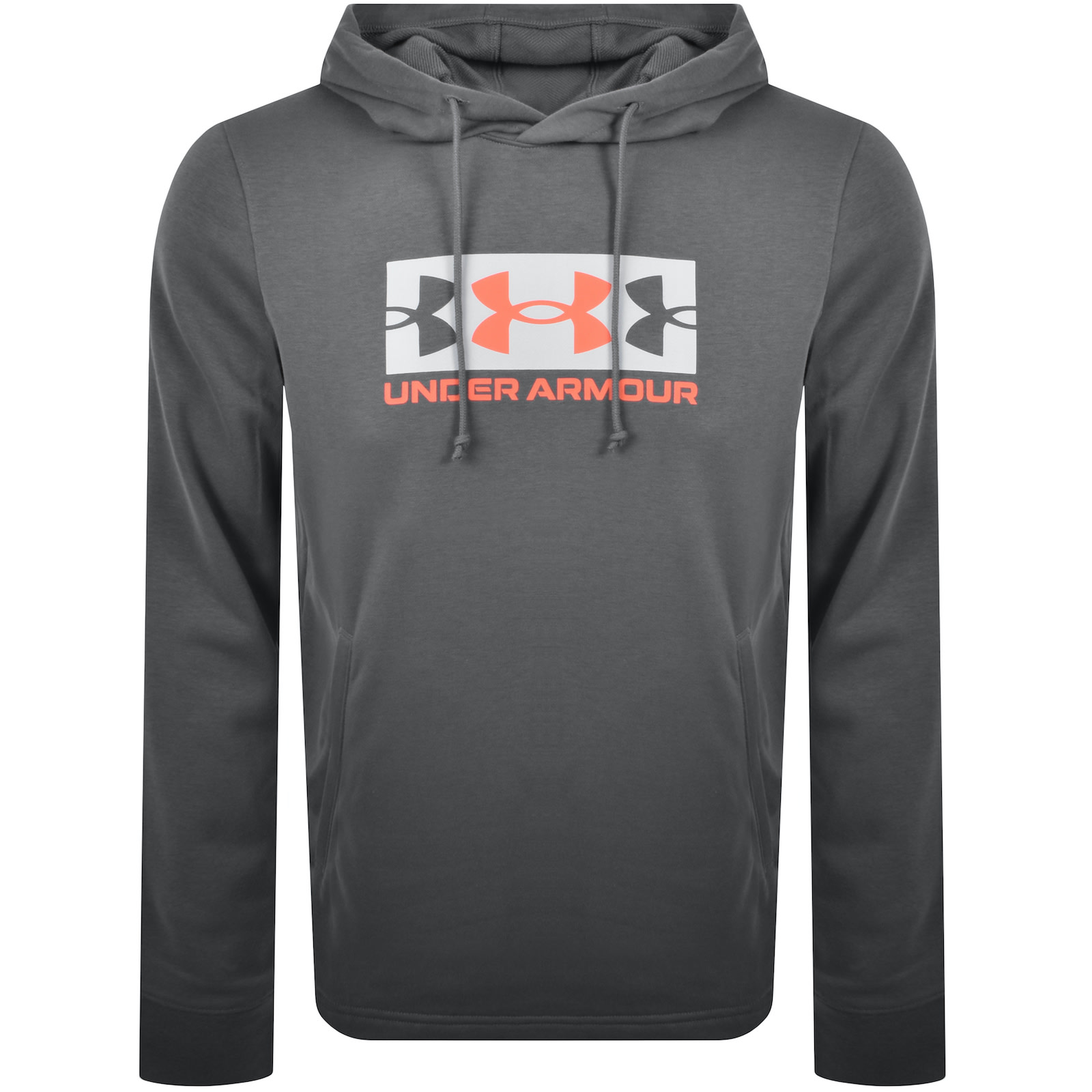 Under Armour Rival Terry Logo Hoodie Grey In Gray