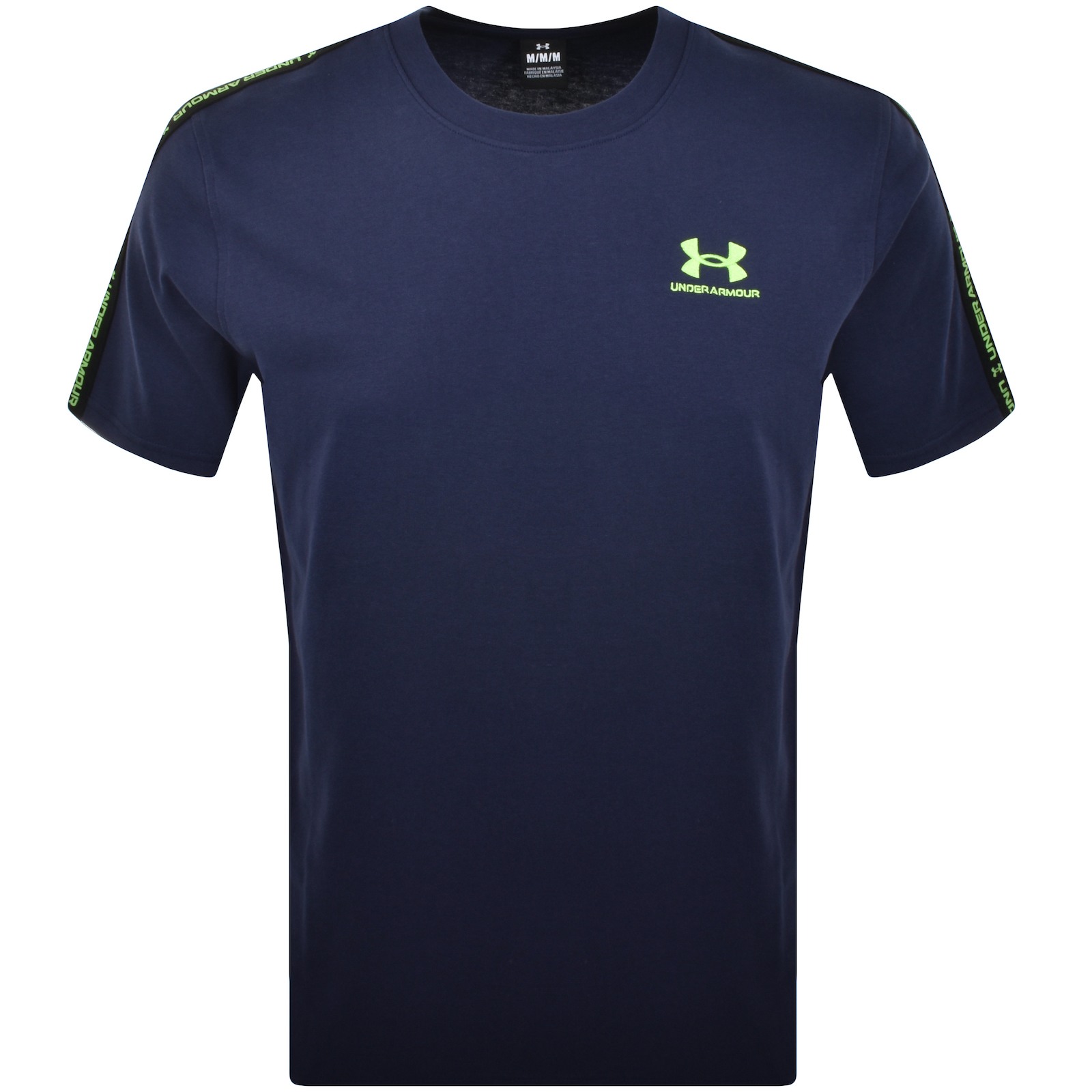 Under Armour Heavyweight Taping T Shirt Navy In Navy
