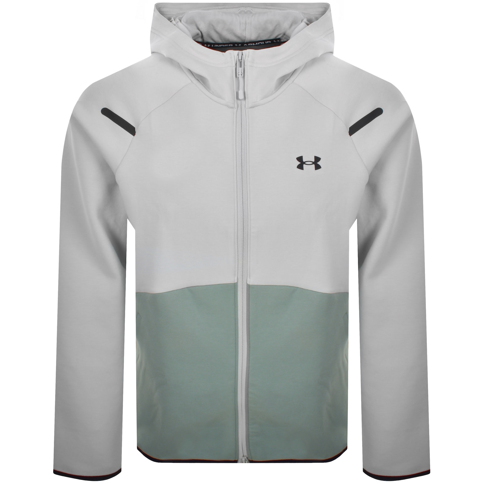 Under Armour Unstoppable Full Zip Hoodie Green In Gray