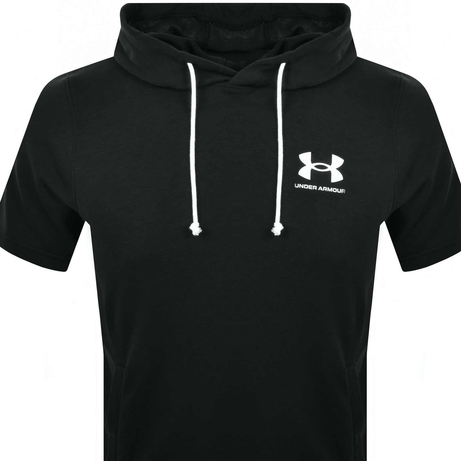 Under Armour Terry Short Sleeve Hoodie Black In Black