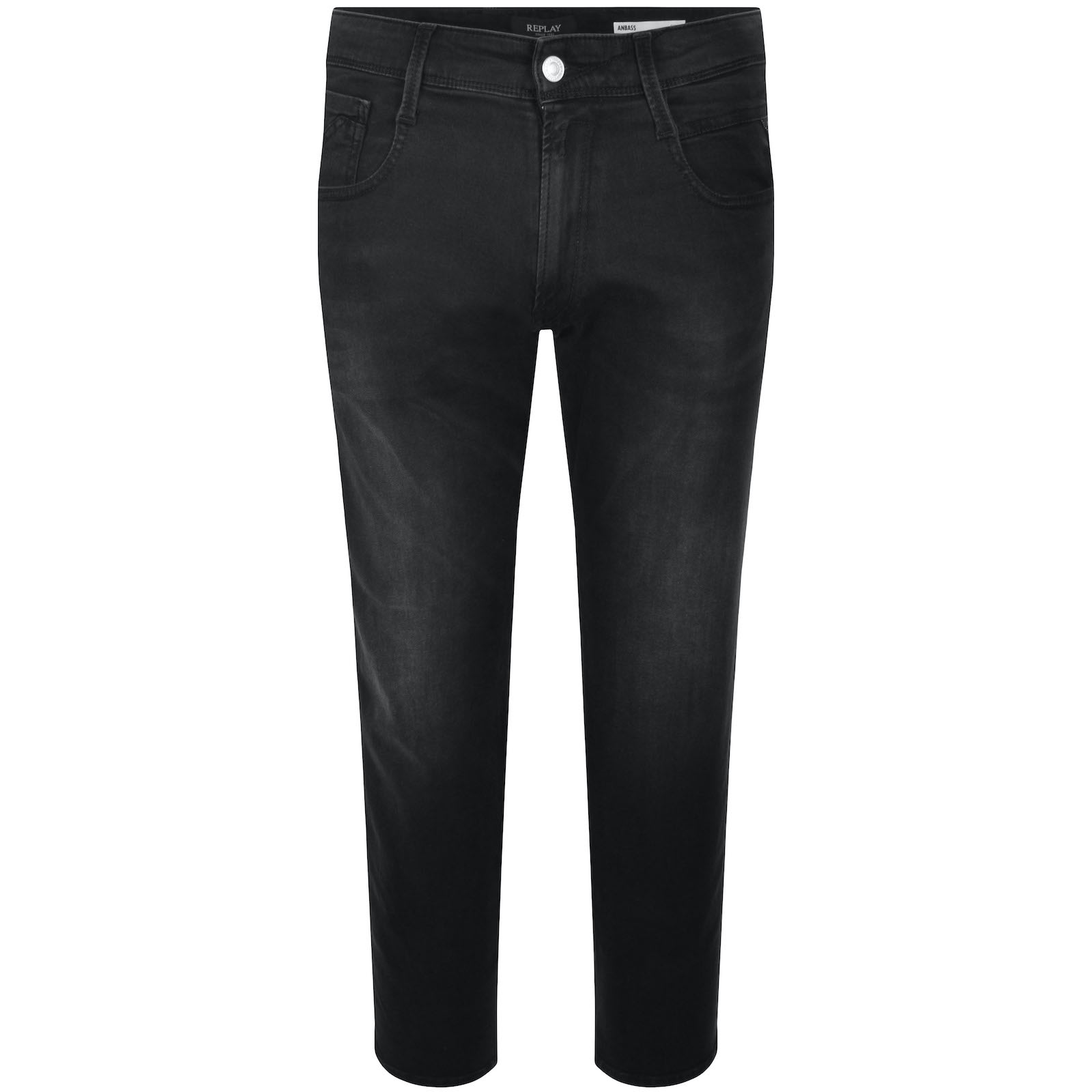 Replay Anbass Slim Fit Dark Wash Jeans Grey In Grey