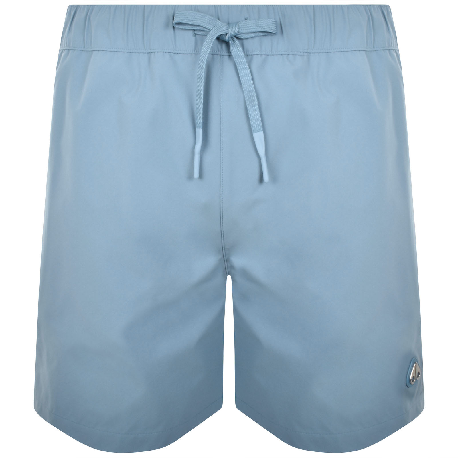 Moose Knuckles Logo Swim Shorts Blue In Gold