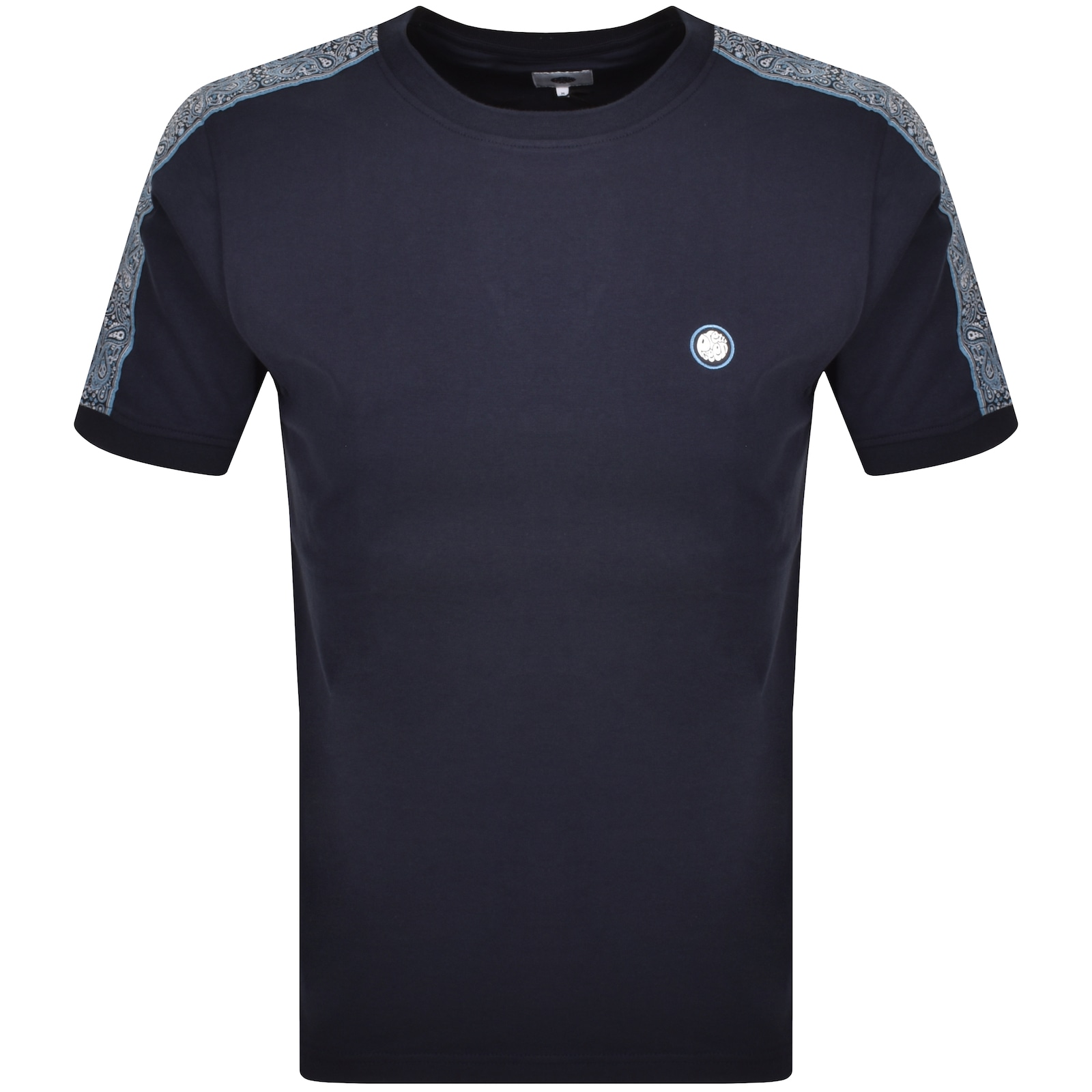 Pretty Green Eclipse Ringer T Shirt Navy In Blue
