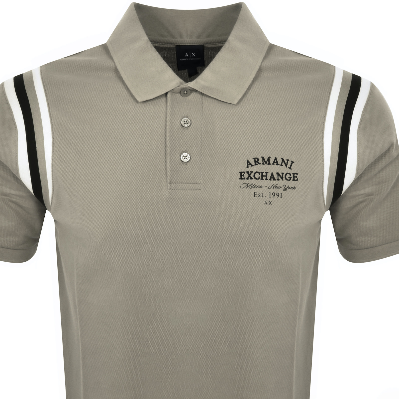 Armani Exchange Logo Polo T Shirt Ashley Beige In Nude
