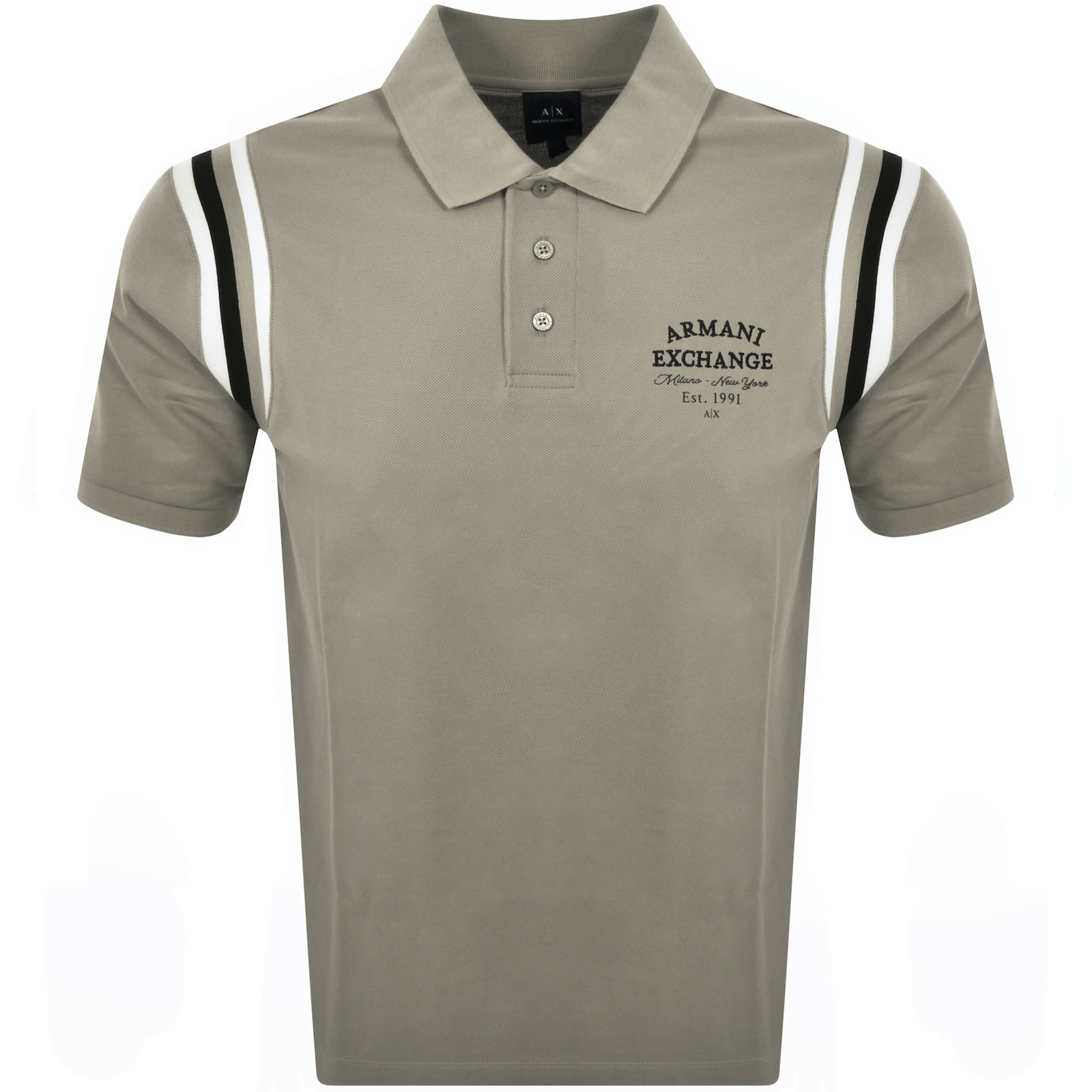 Armani Exchange Logo Polo T Shirt Ashley Beige In Nude