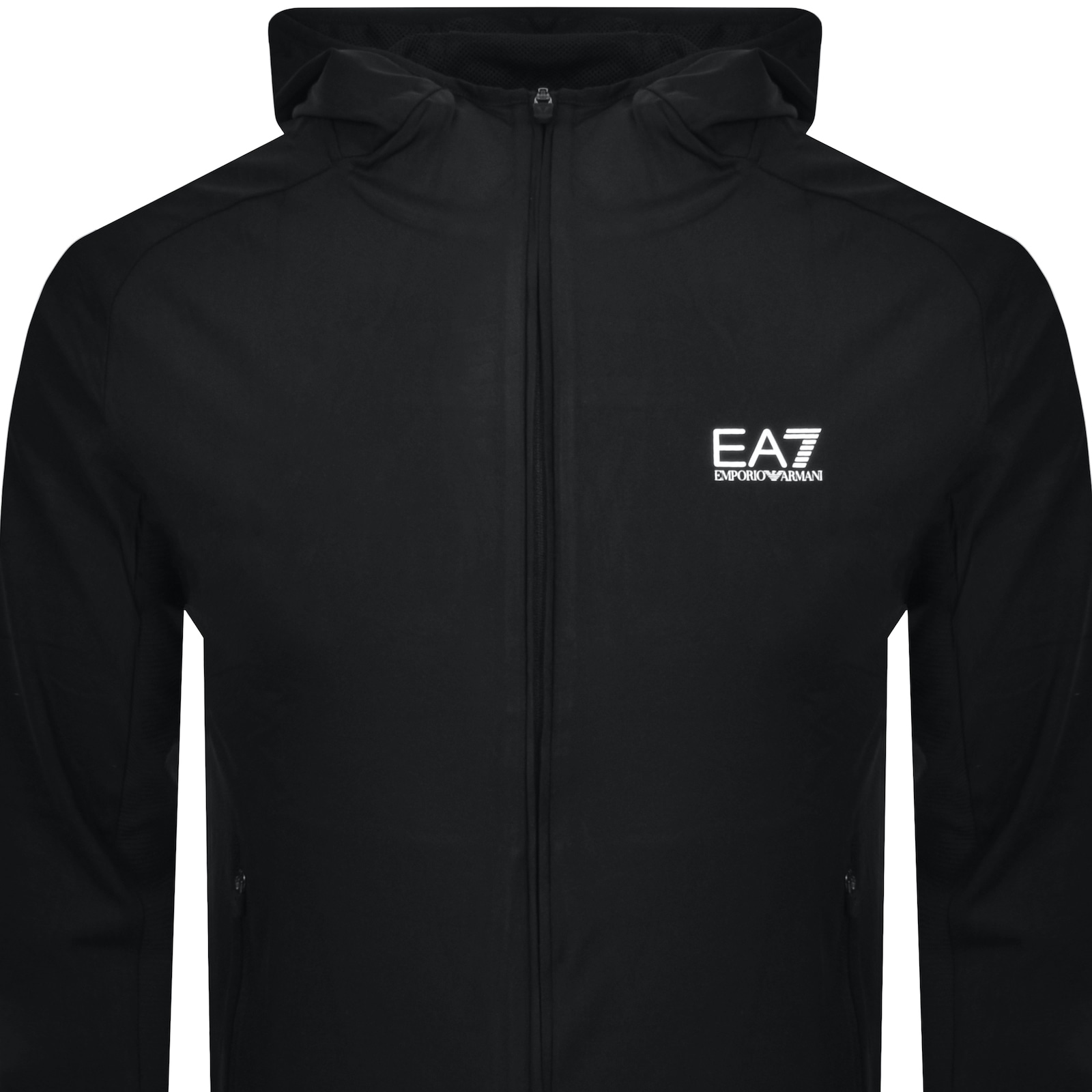 Ea7 Emporio Armani Dynamic Vigor7 Full Zip Logo Sw In Black