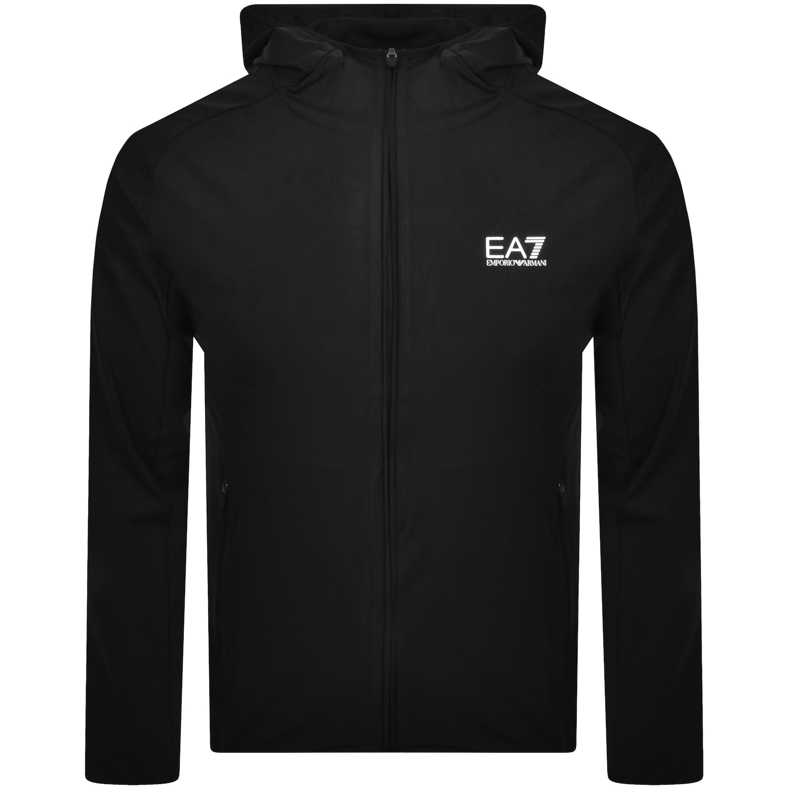 Ea7 Emporio Armani Dynamic Vigor7 Full Zip Logo Sw In Black
