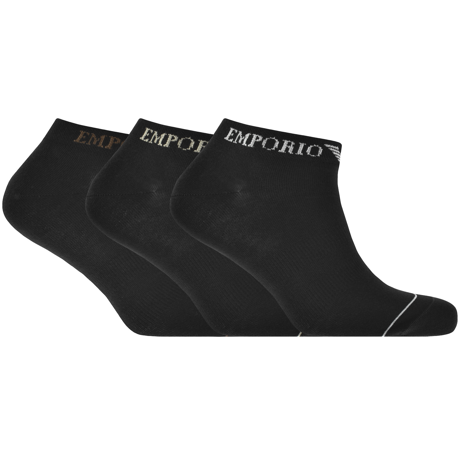 Armani Collezioni Emporio Armani 3 Pack Socks Black In Black