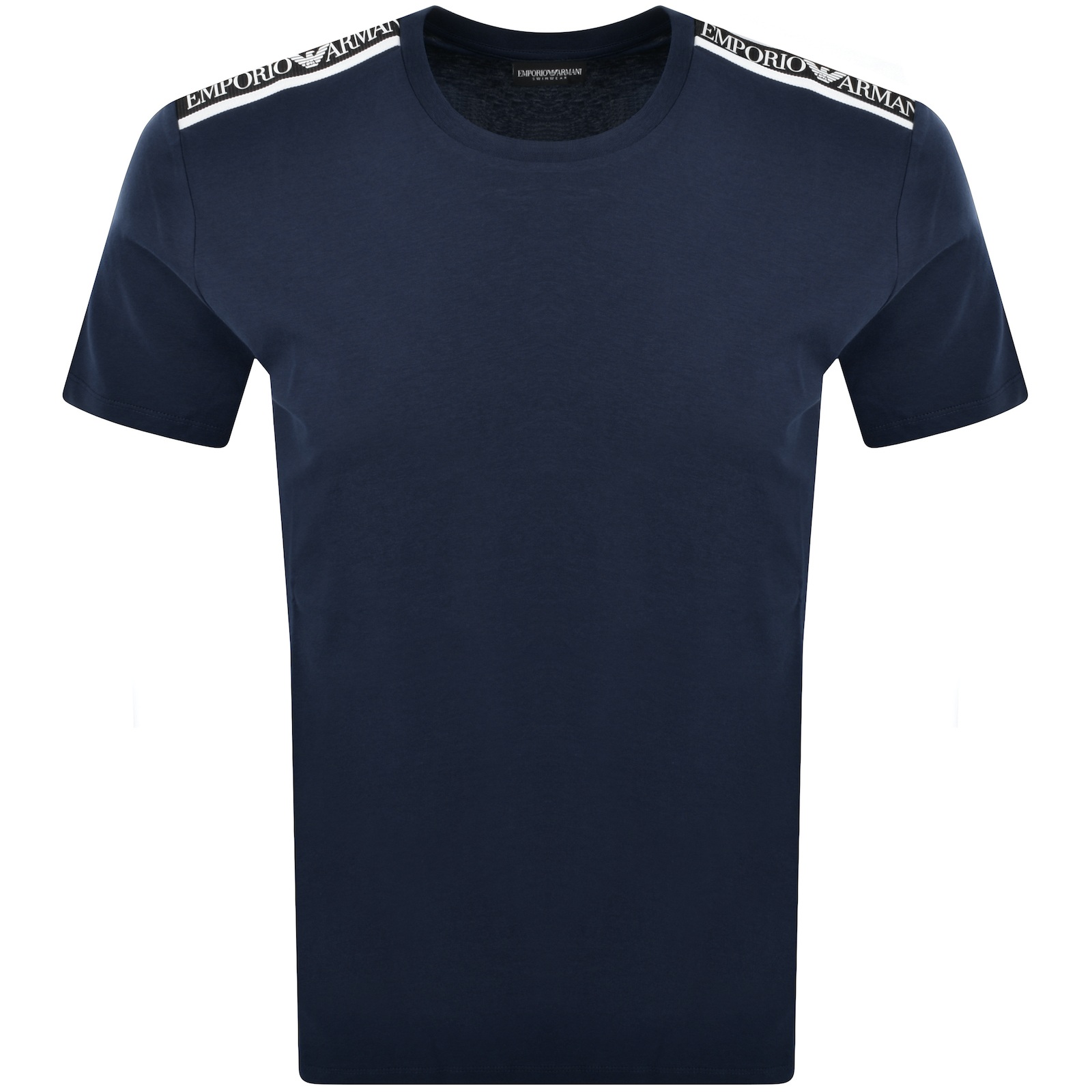 Armani Collezioni Emporio Armani Short Sleeve Logo T Shirt Navy In Blue