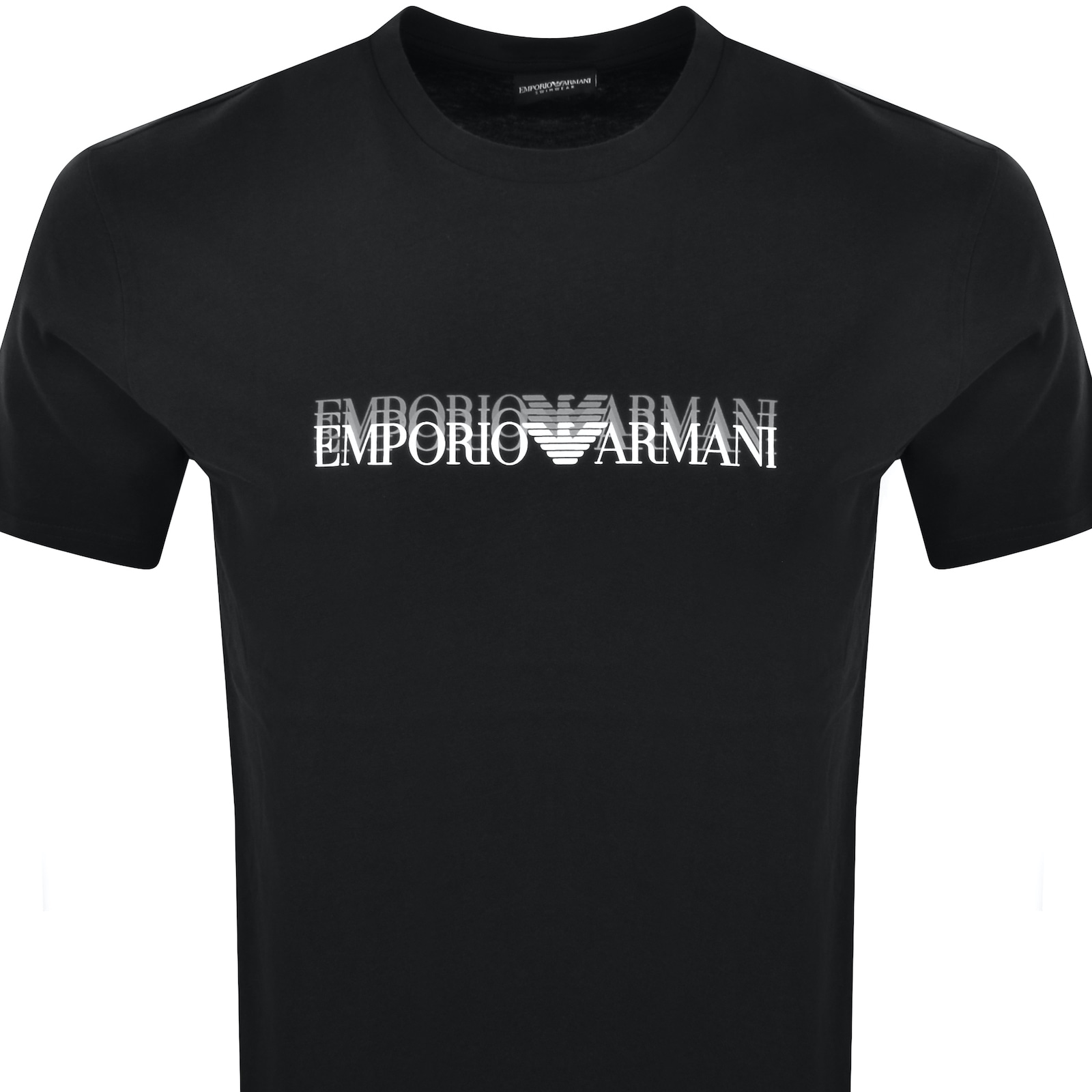 ARMANI COLLEZIONI EMPORIO ARMANI SHORT SLEEVE LOGO T SHIRT BLACK