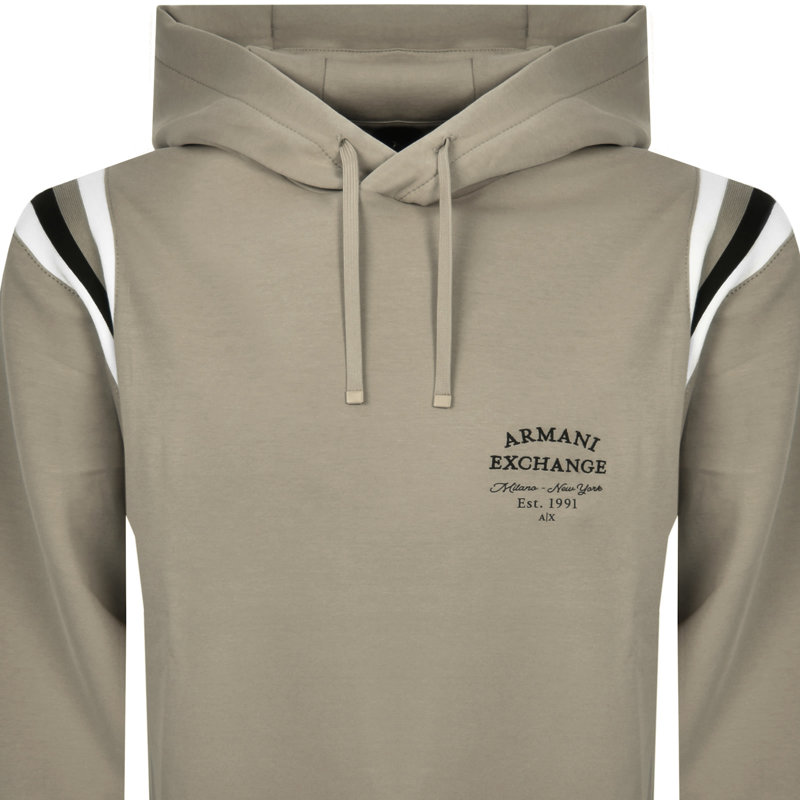 Armani Exchange Cotton Blend Hoodie Beige In Gold