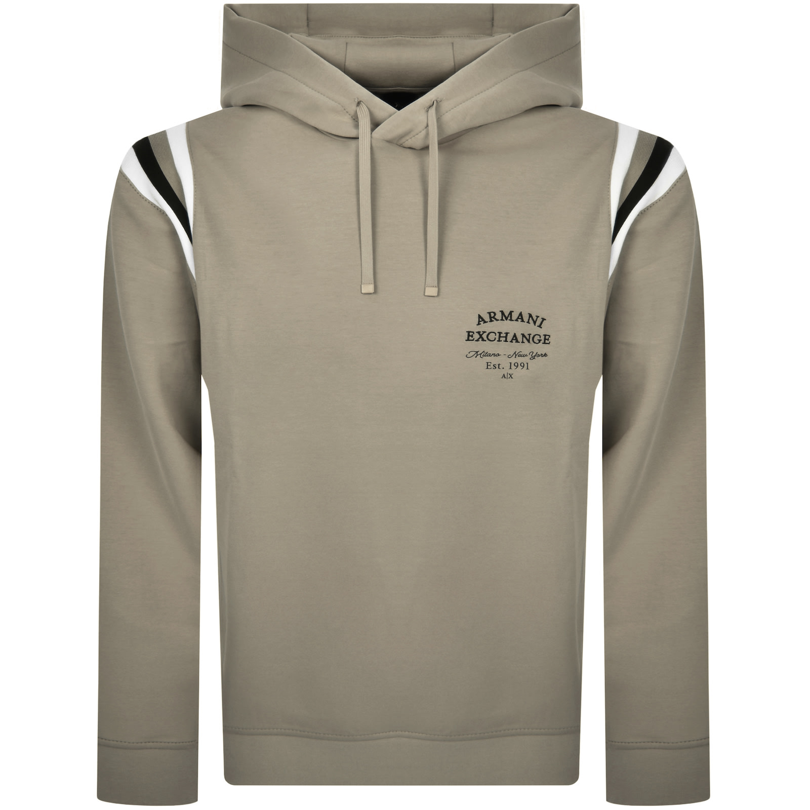 Armani Exchange Cotton Blend Hoodie Beige In Gold