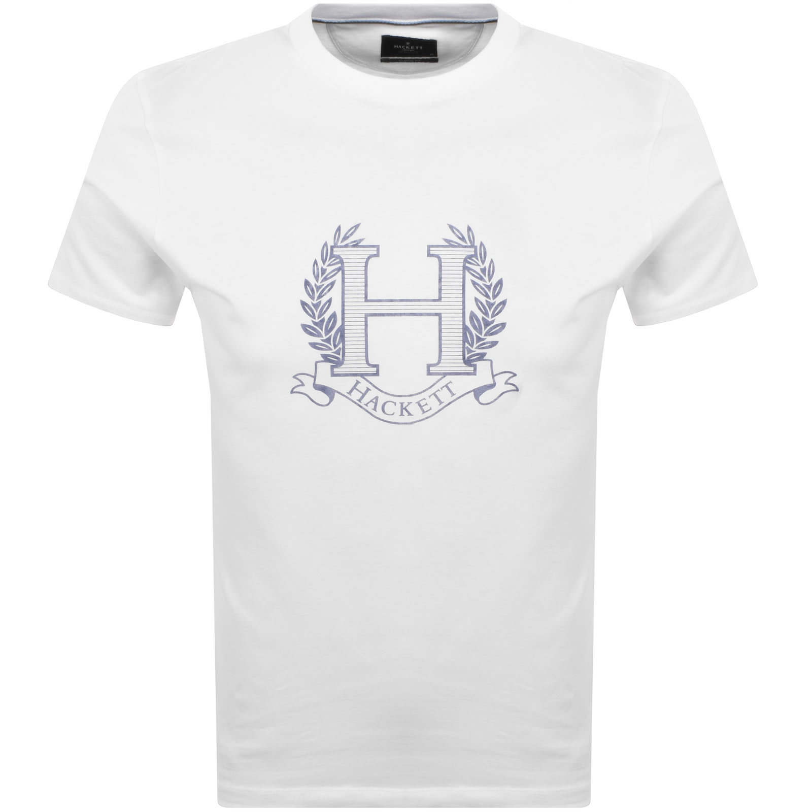 HACKETT HACKETT HERITAGE CREST GRAPHIC T SHIRT WHITE