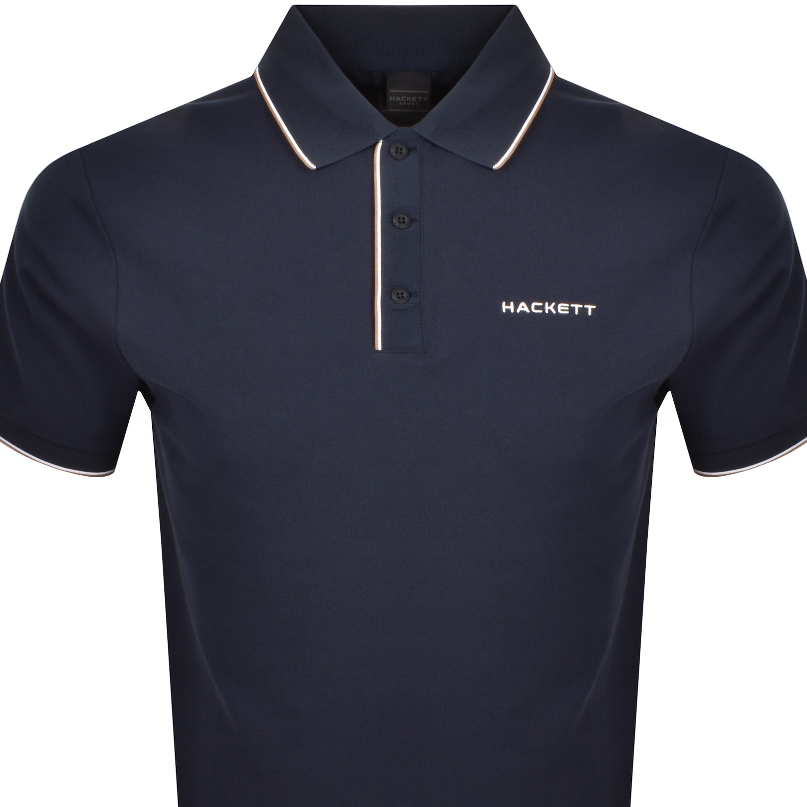 HACKETT HACKETT HERITAGE RESORT LOGO TIPPED POLO NAVY