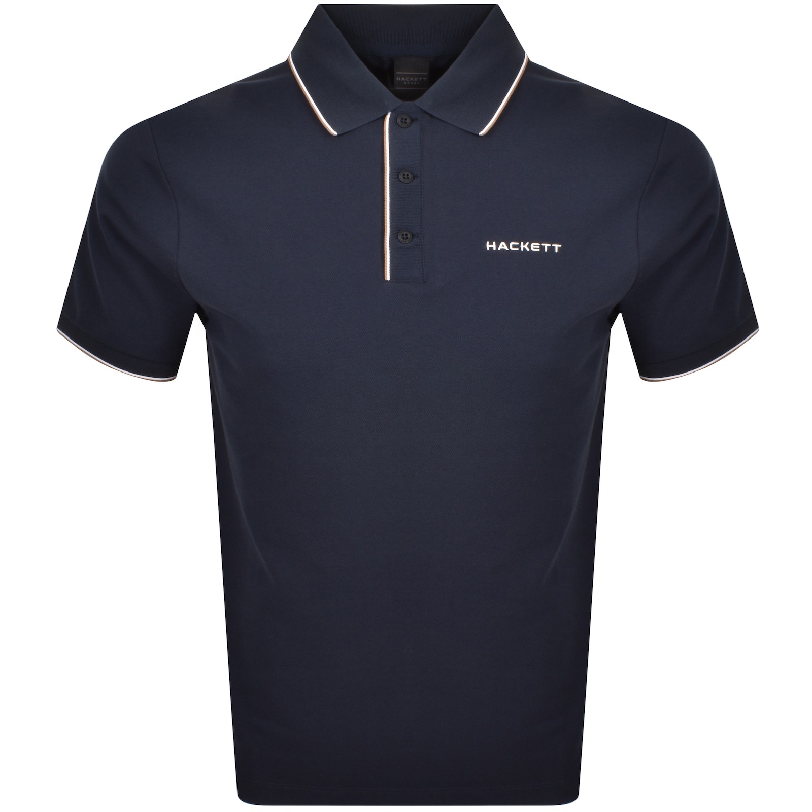 HACKETT HACKETT HERITAGE RESORT LOGO TIPPED POLO NAVY
