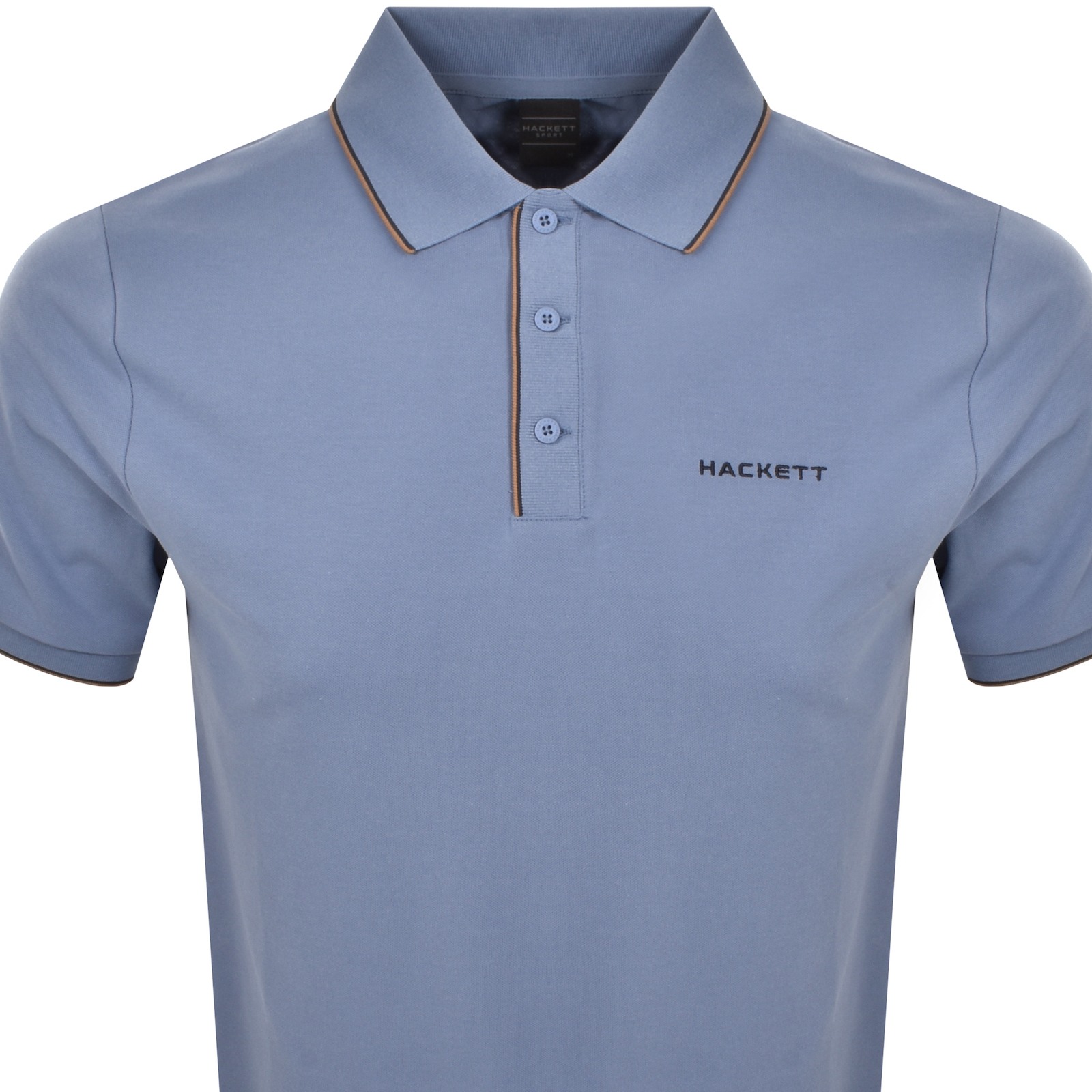 HACKETT HACKETT HERITAGE RESORT LOGO TIPPED POLO BLUE