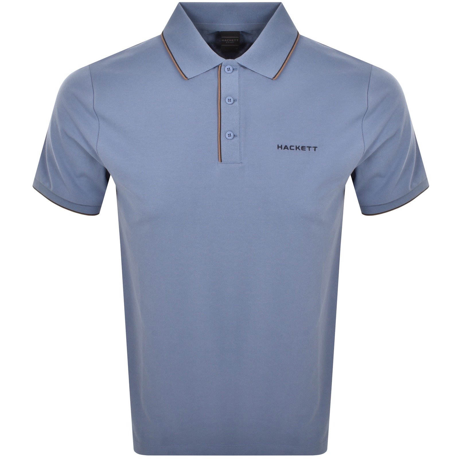 HACKETT HACKETT HERITAGE RESORT LOGO TIPPED POLO BLUE