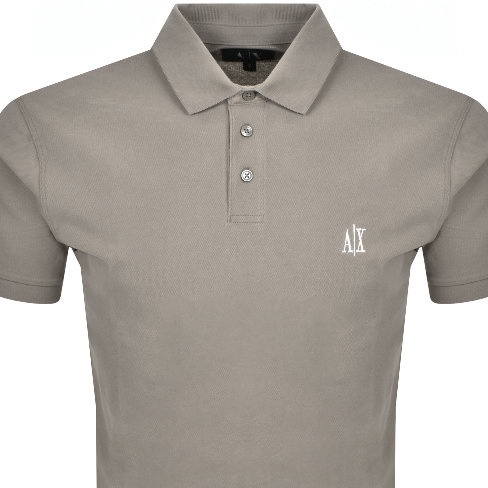 Armani Exchange Logo Polo T Shirt Brown In Gold